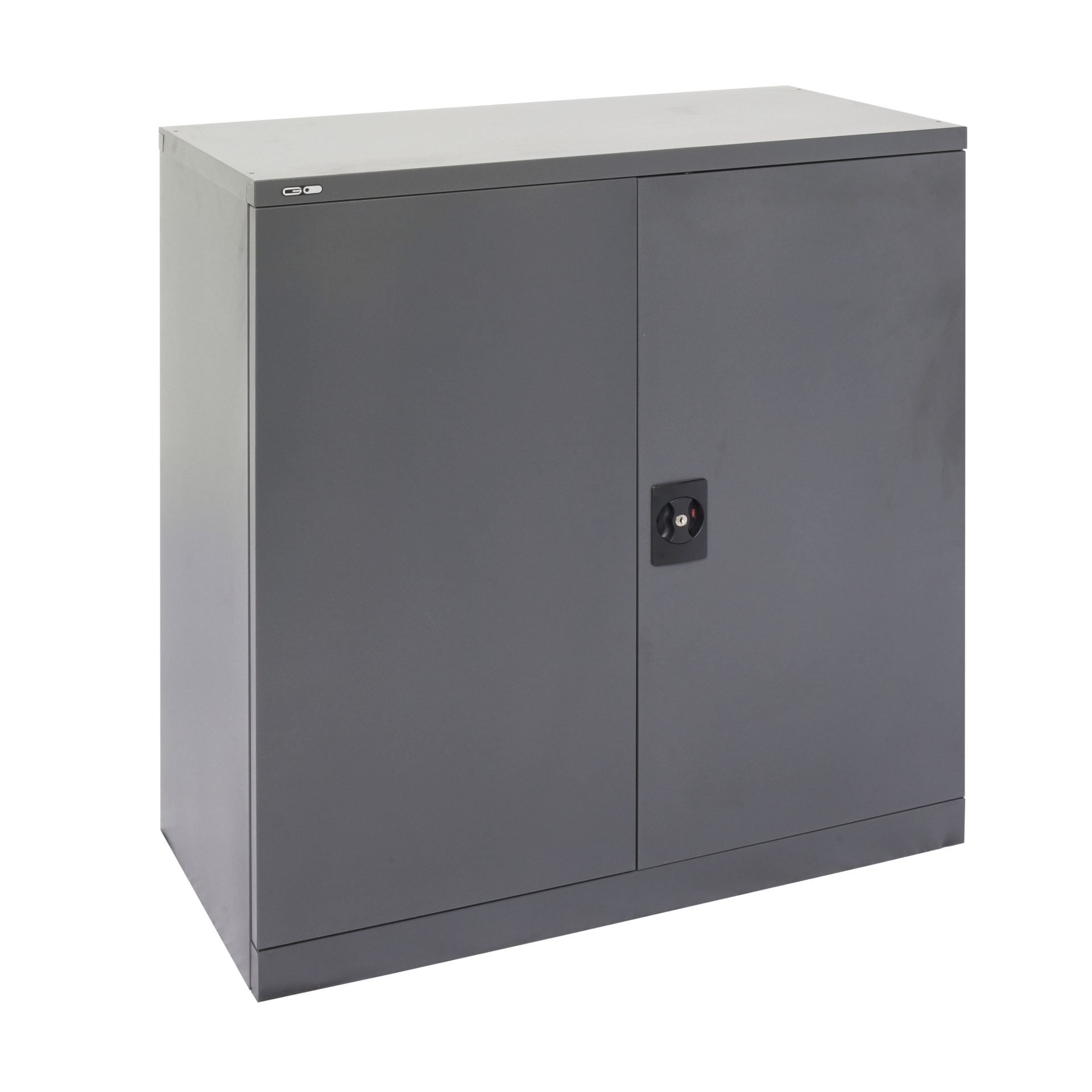 Rapidline Go Swing Door Cupboard – Graphite Ripple, 1015mm H x 910mm W x 450mm D, 180° Doors, Flush Lock, 10-Year Warranty