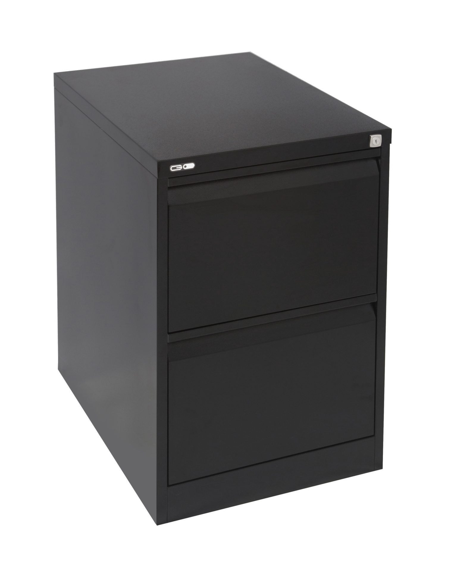 GO Vertical Filing Cabinet – 2 Drawer, Black Ripple | Rapidline