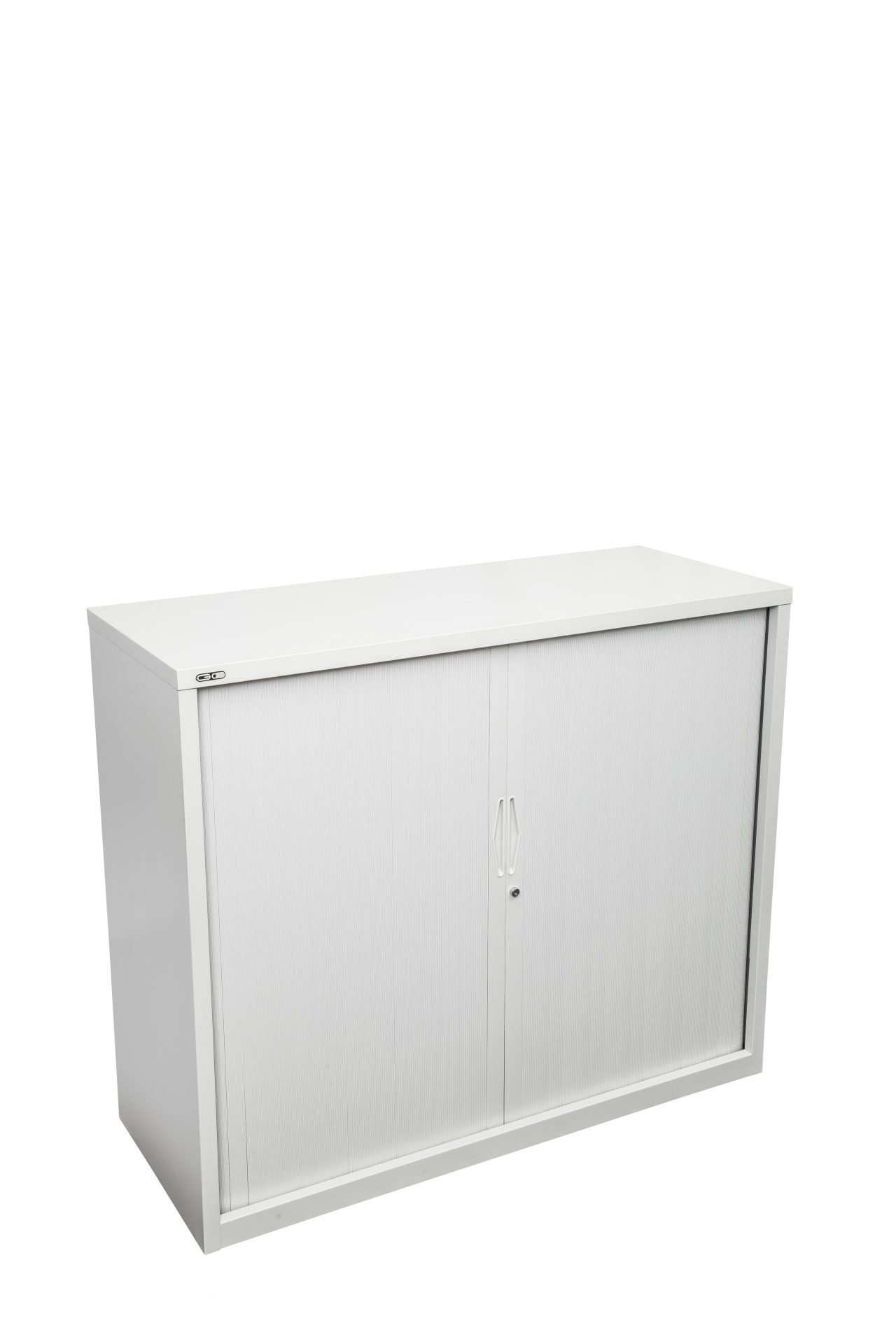 Rapidline Go Tambour Door Cupboard 900mm W – White China, No Shelves