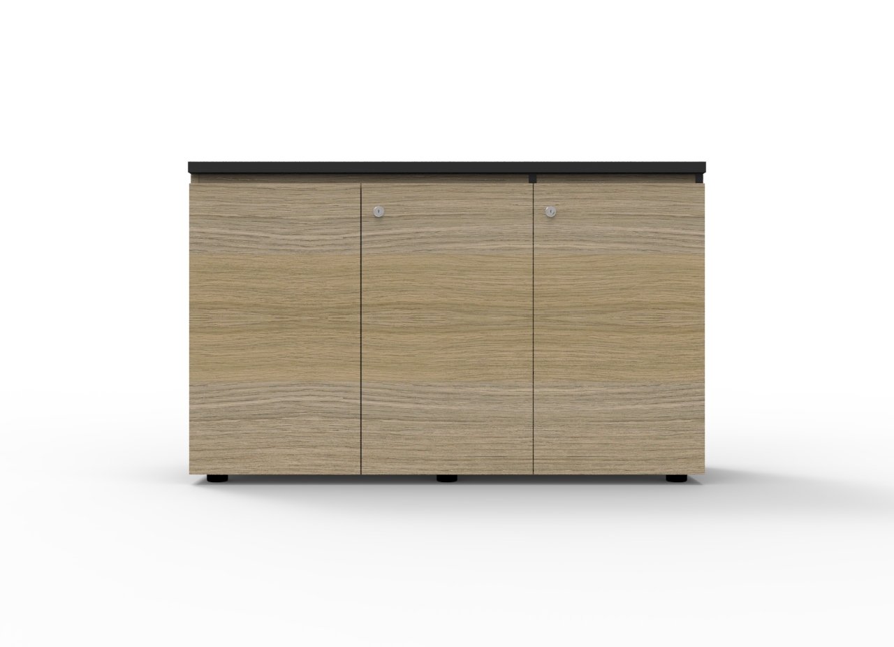 Rapidline Infinity Swing Door Cupboard – 1500mm W x 450mm D x 730mm H | Natural Oak