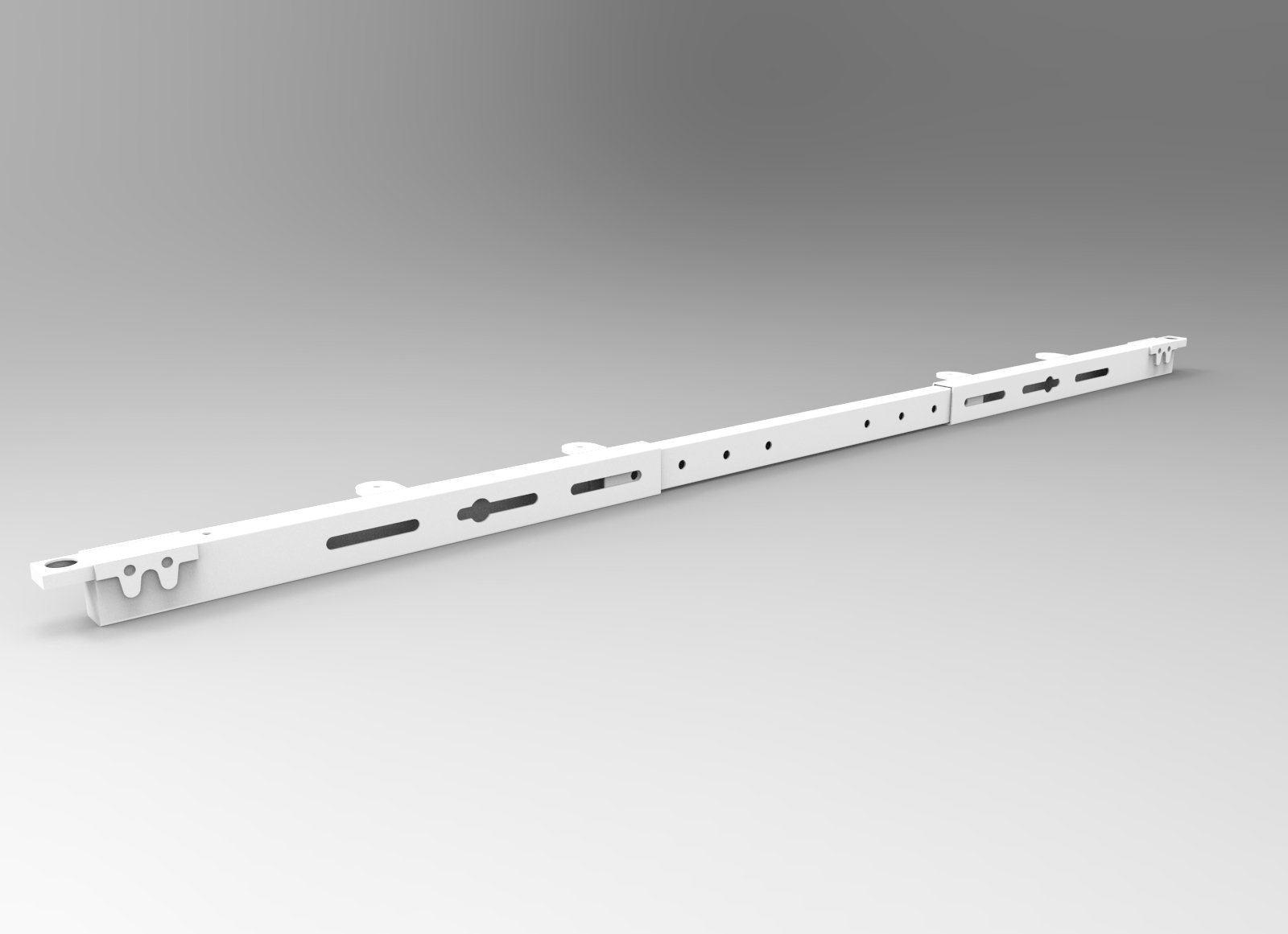 Rapidline Deluxe Infinity & Eternity Telescopic Rail – White – 926–1306 mm