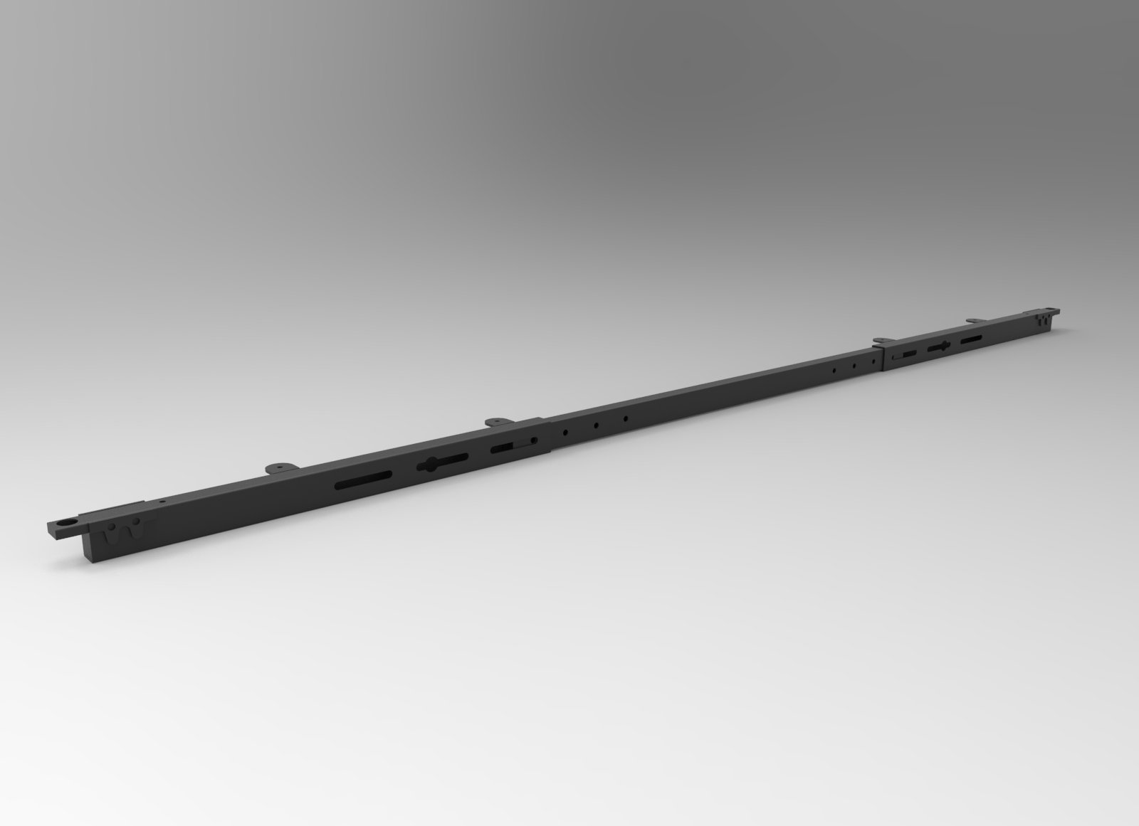 Rapidline Deluxe Infinity & Eternity Telescopic Rail – Black – 1126–1826 mm