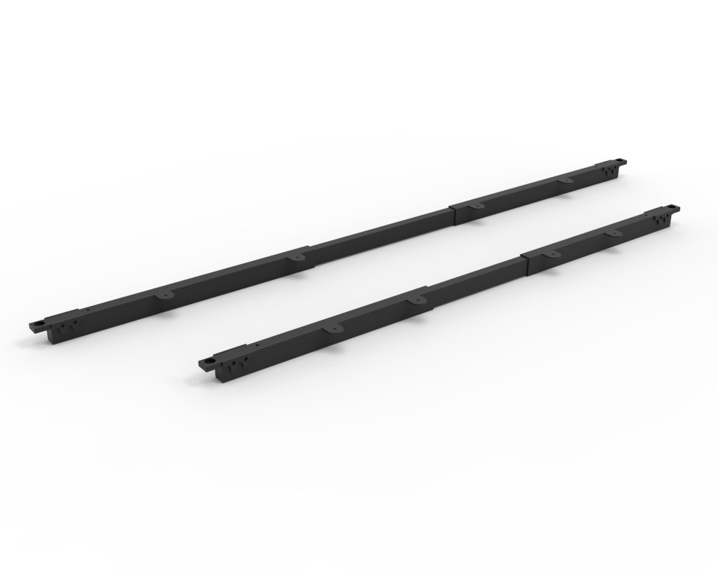 Rapidline Deluxe Infinity & Eternity Telescopic Cable Management Rail – Black Powder Coat, 726–1106mm