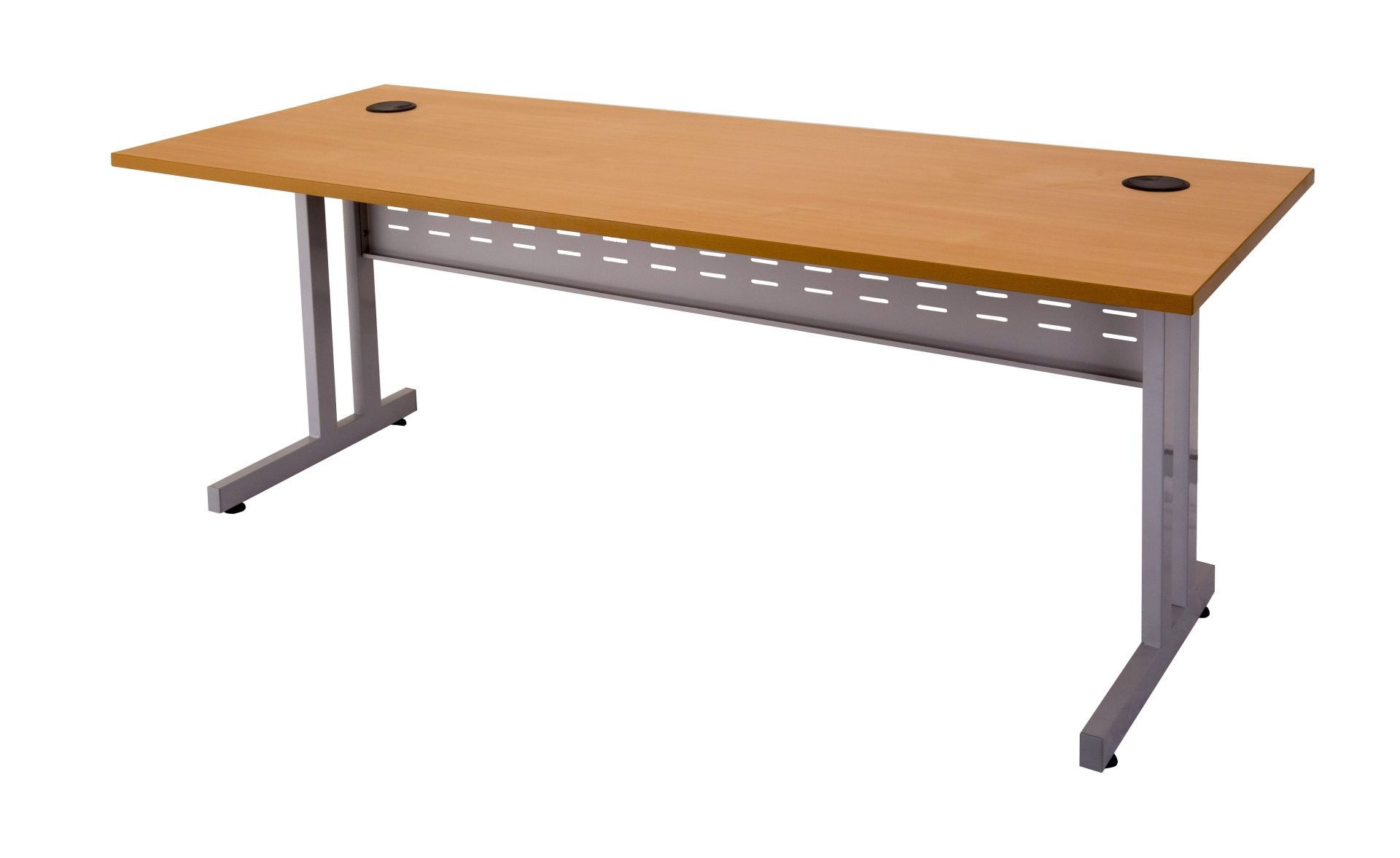 Rapidline Rapid Span C-Leg Desk – 1800 x 700mm – Beech Top, Precious Silver Base