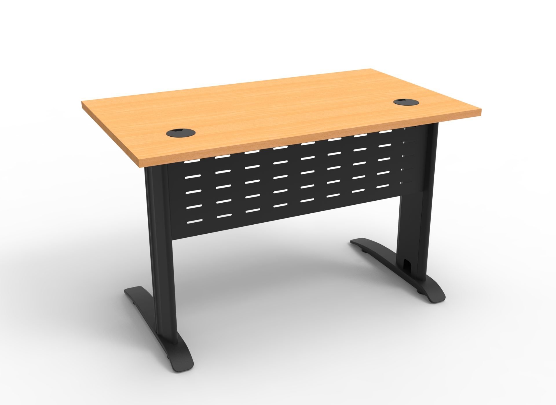 Rapidline Rapid Span Desk – 1200mm x 700mm, Beech Top & Black Satin Base