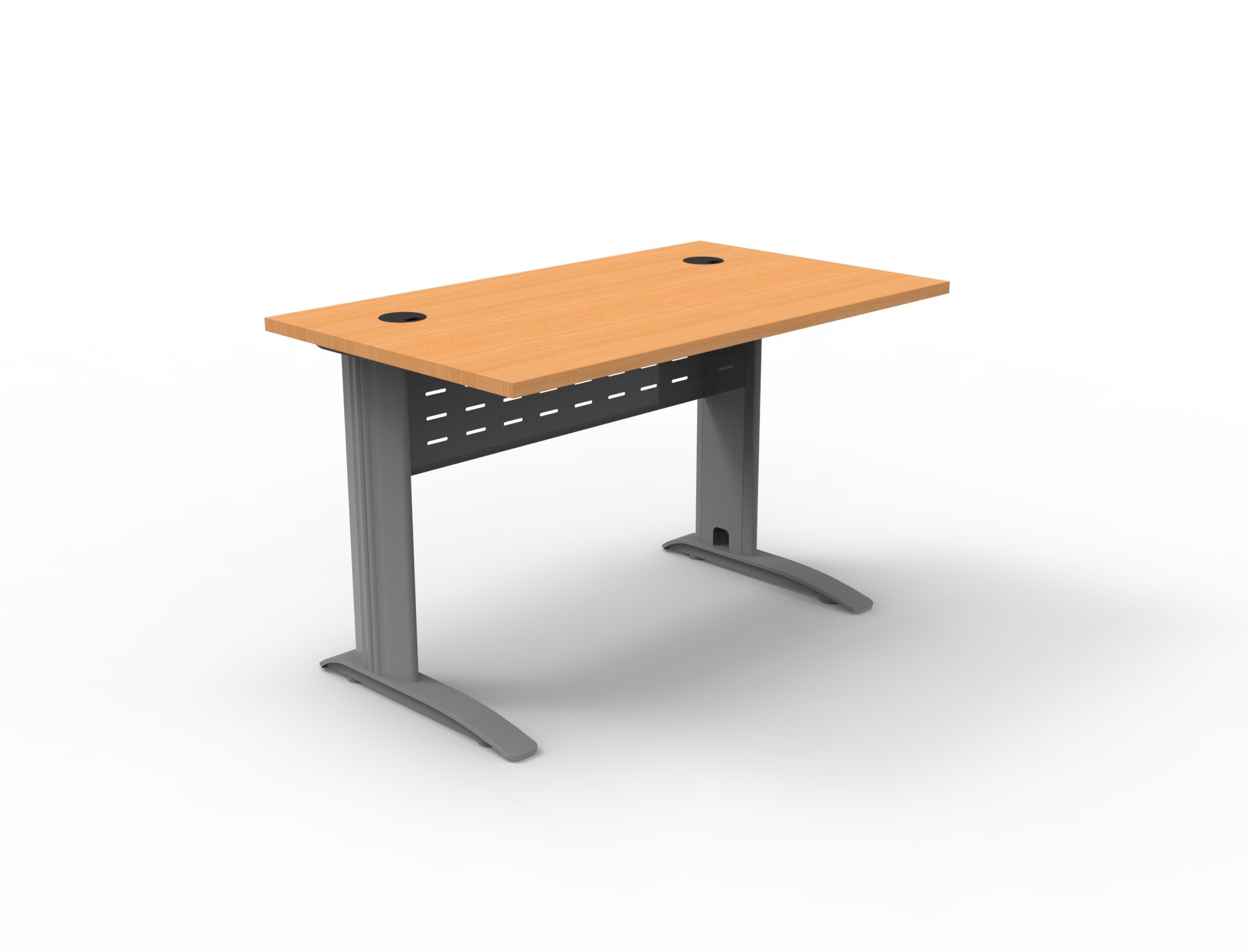 Rapidline Rapid Span Desk 1200 x 700mm – Beech Top & Precious Silver Base