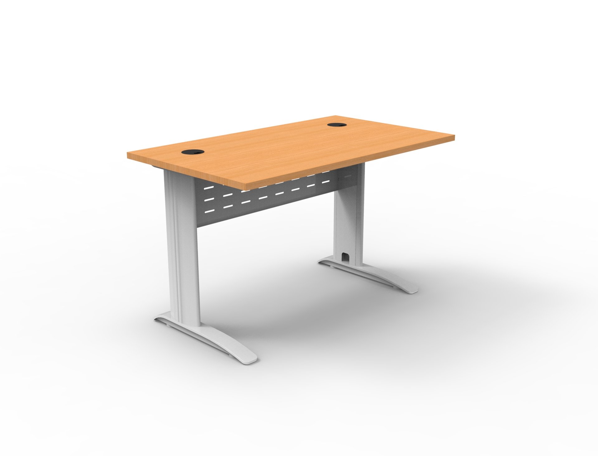 Rapidline Rapid Span Desk 1200 x 700mm – Beech Top & White Satin Base