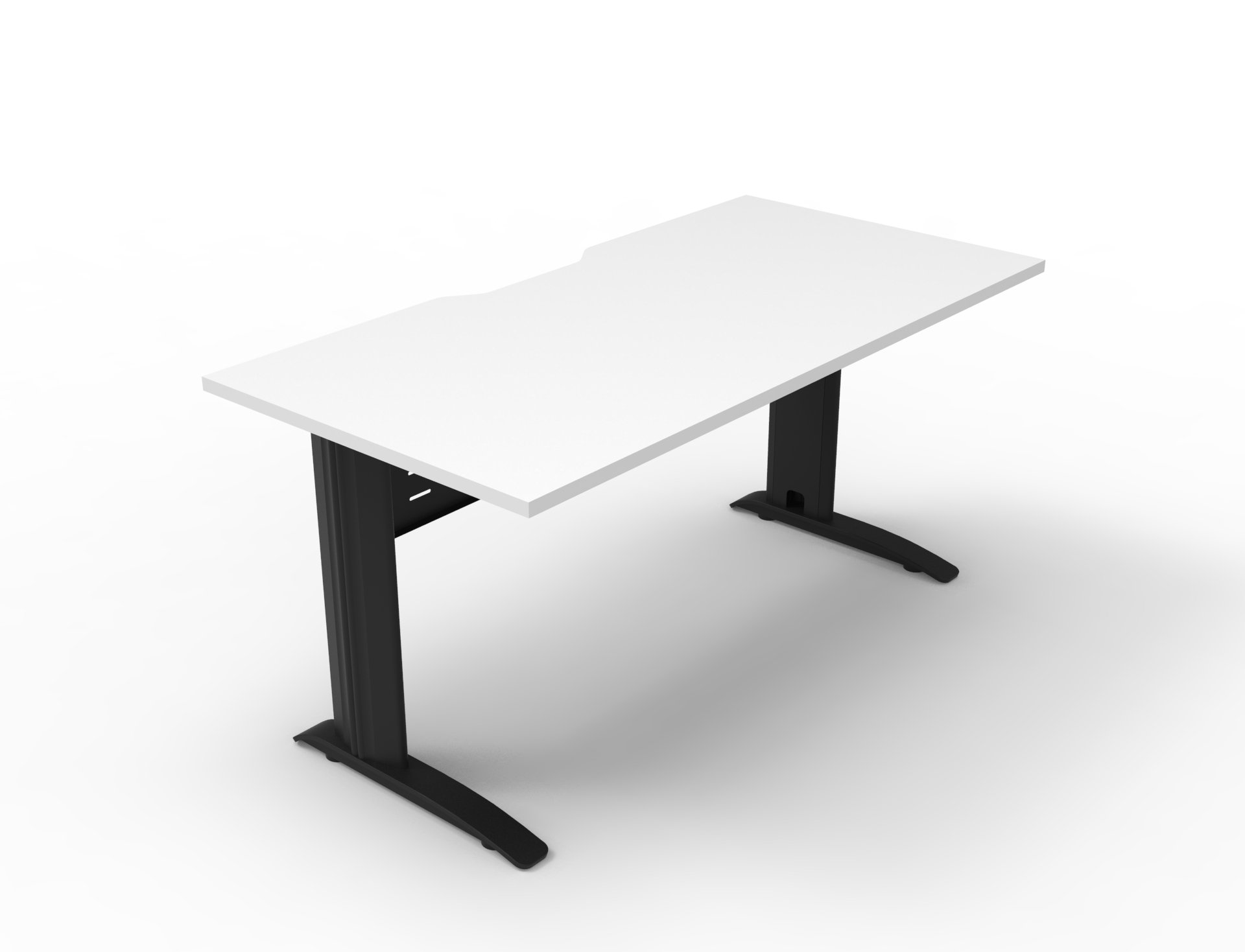 Deluxe Rapid Span Desk 1800mm x 750mm – Natural White Top, Black Satin Base | Rapidline