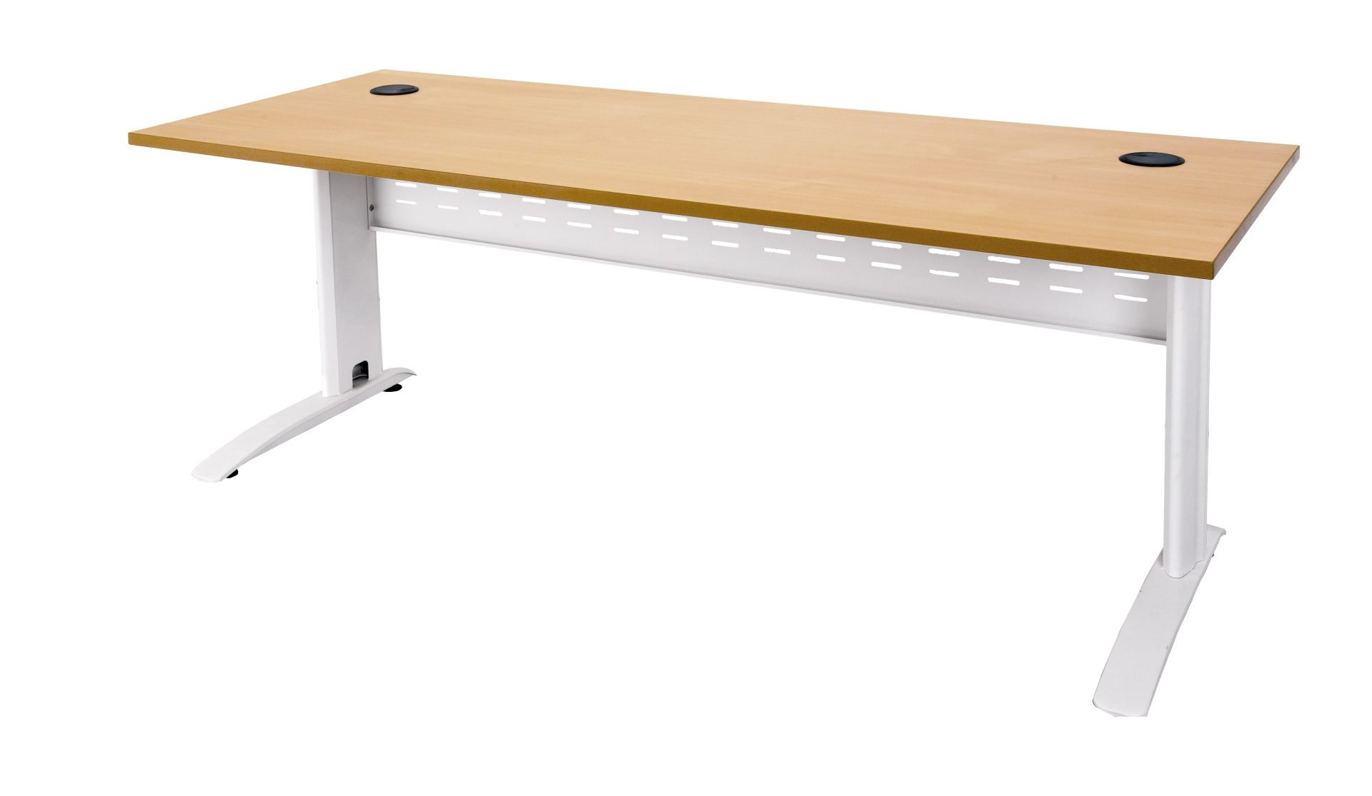 Rapidline Rapid Span Desk – 1800mm x 700mm, Beech Top & White Satin Base