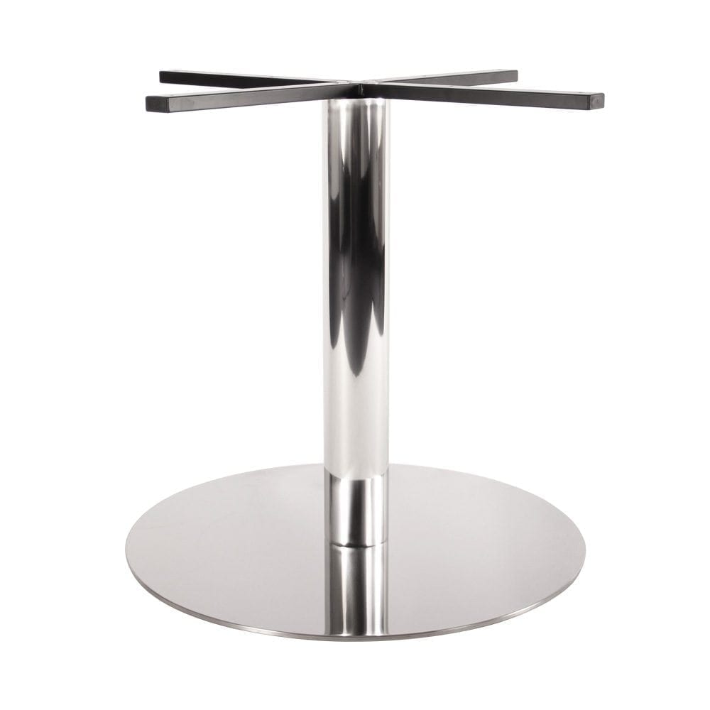 Rapidline Estilo Disc Base Table Frame – Polished Stainless Steel | 1200mm Dia Top | 720mm Height