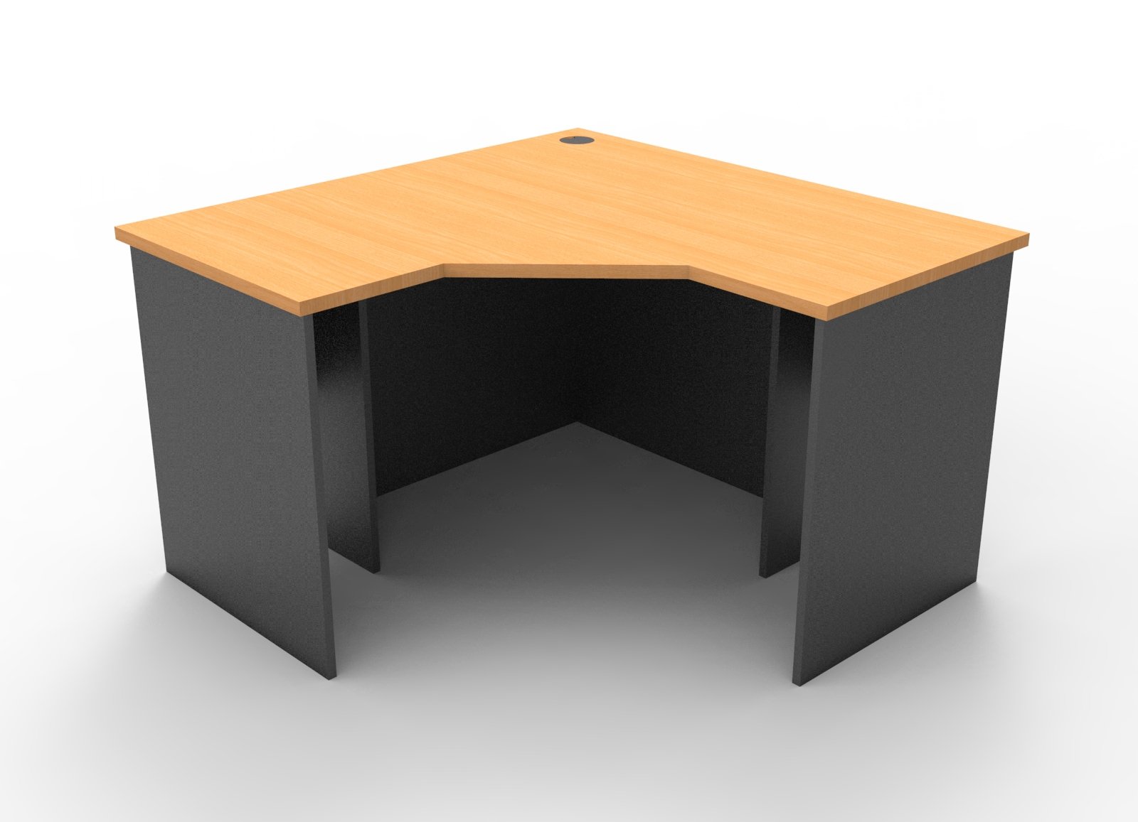 Rapidline Rapid Worker Corner Workstation – Beech & Ironstone | 1200×1200×600mm