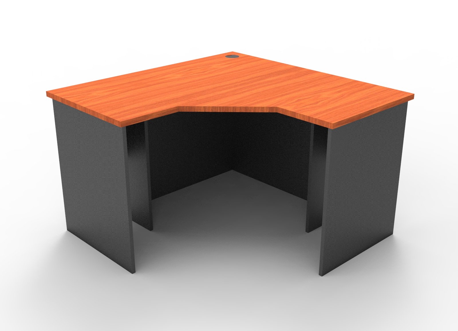 Rapidline Rapid Worker Corner Workstation – Cherry & Ironstone | 1200×1200×600mm