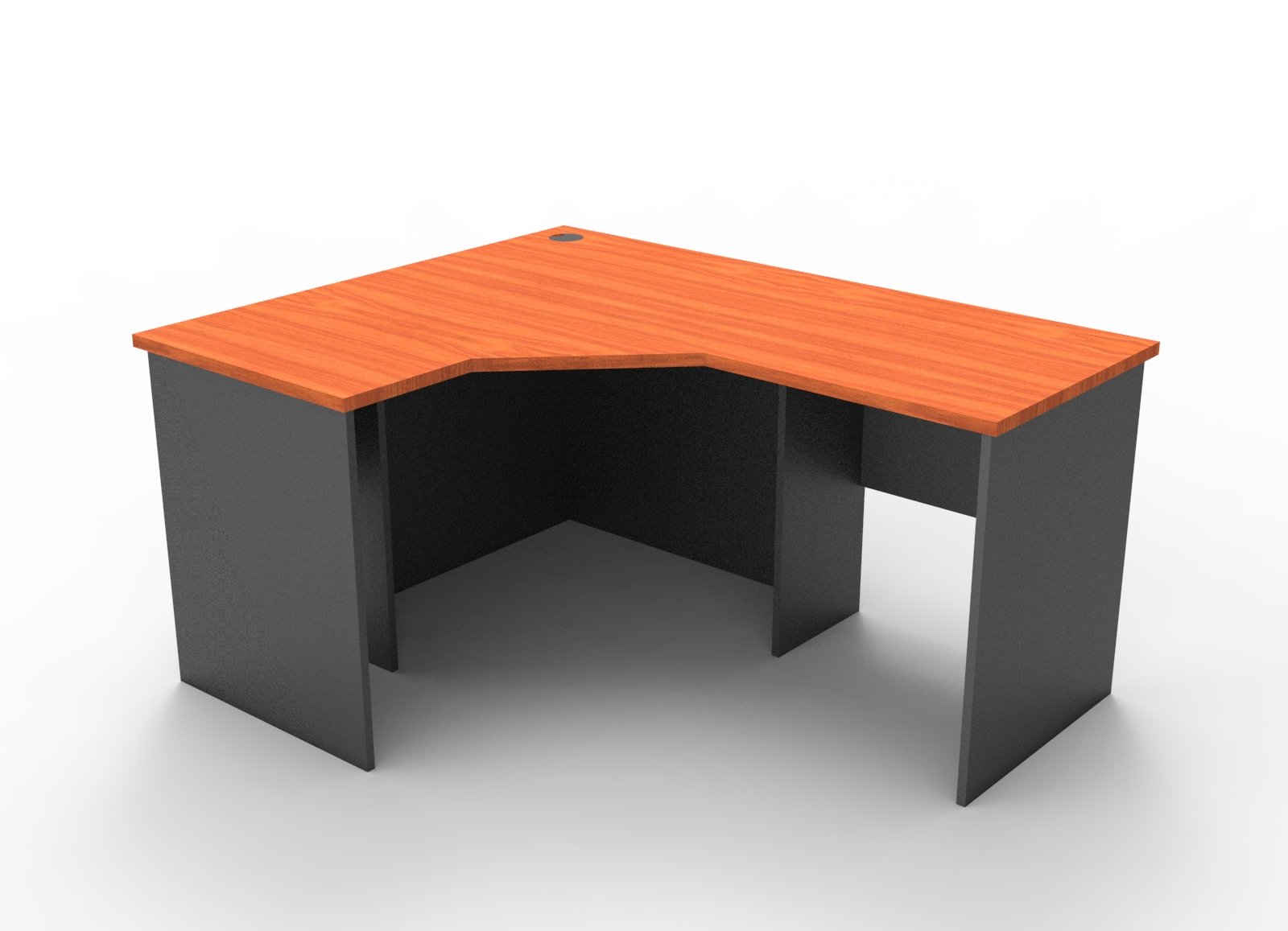 Rapid Worker Corner Workstation – Cherry & Ironstone | 1200×1500mm × 600mm D