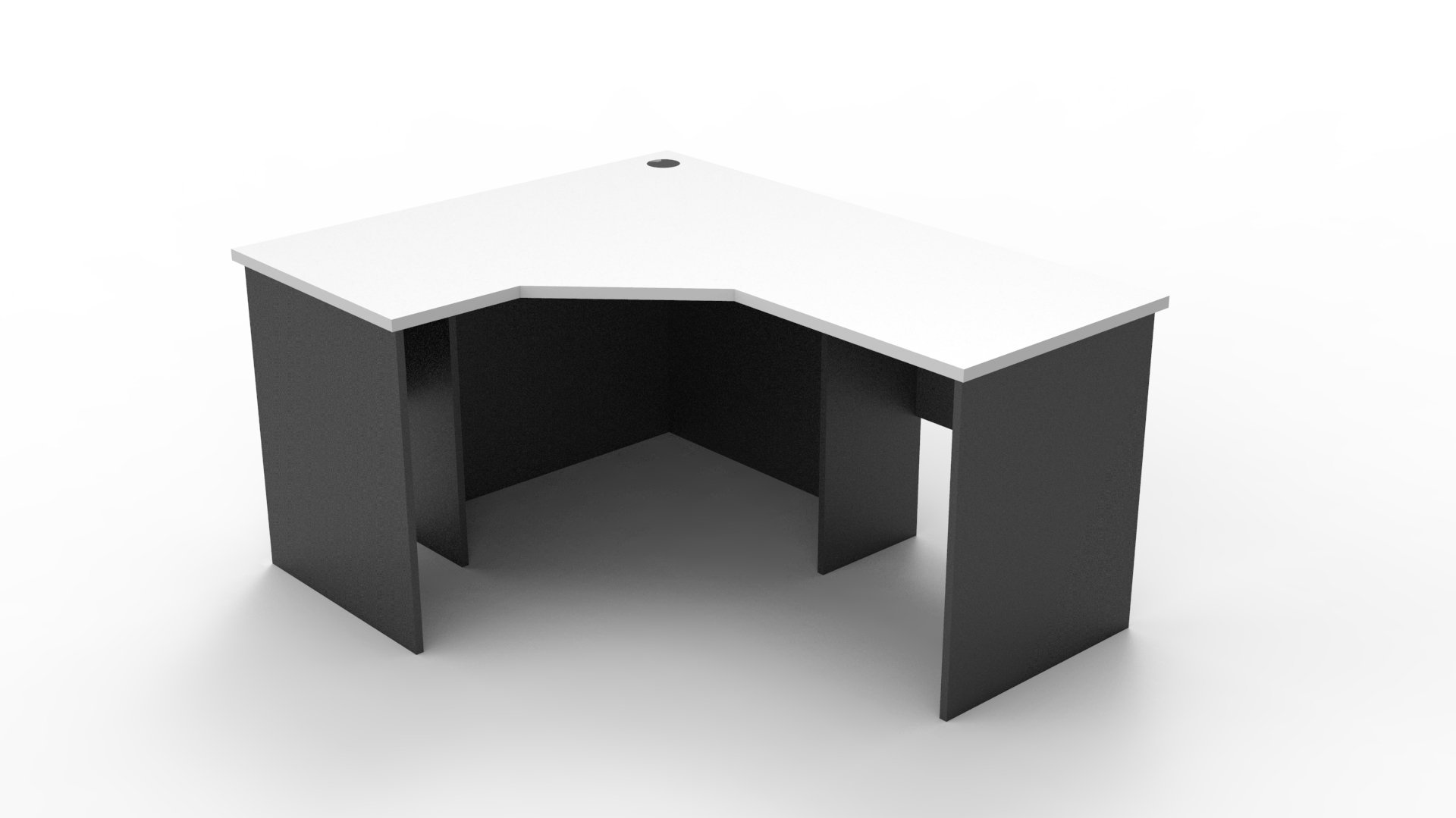 Rapid Worker Corner Workstation – 1200 x 1500mm, Natural White & Ironstone Top
