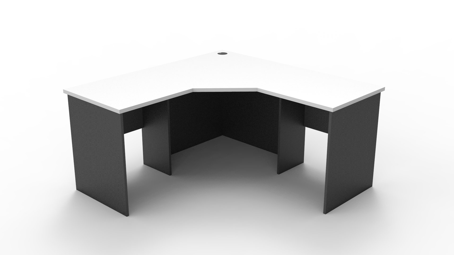 Rapid Worker Corner Workstation – Natural White & Ironstone | 1500 x 1500 x 600mm