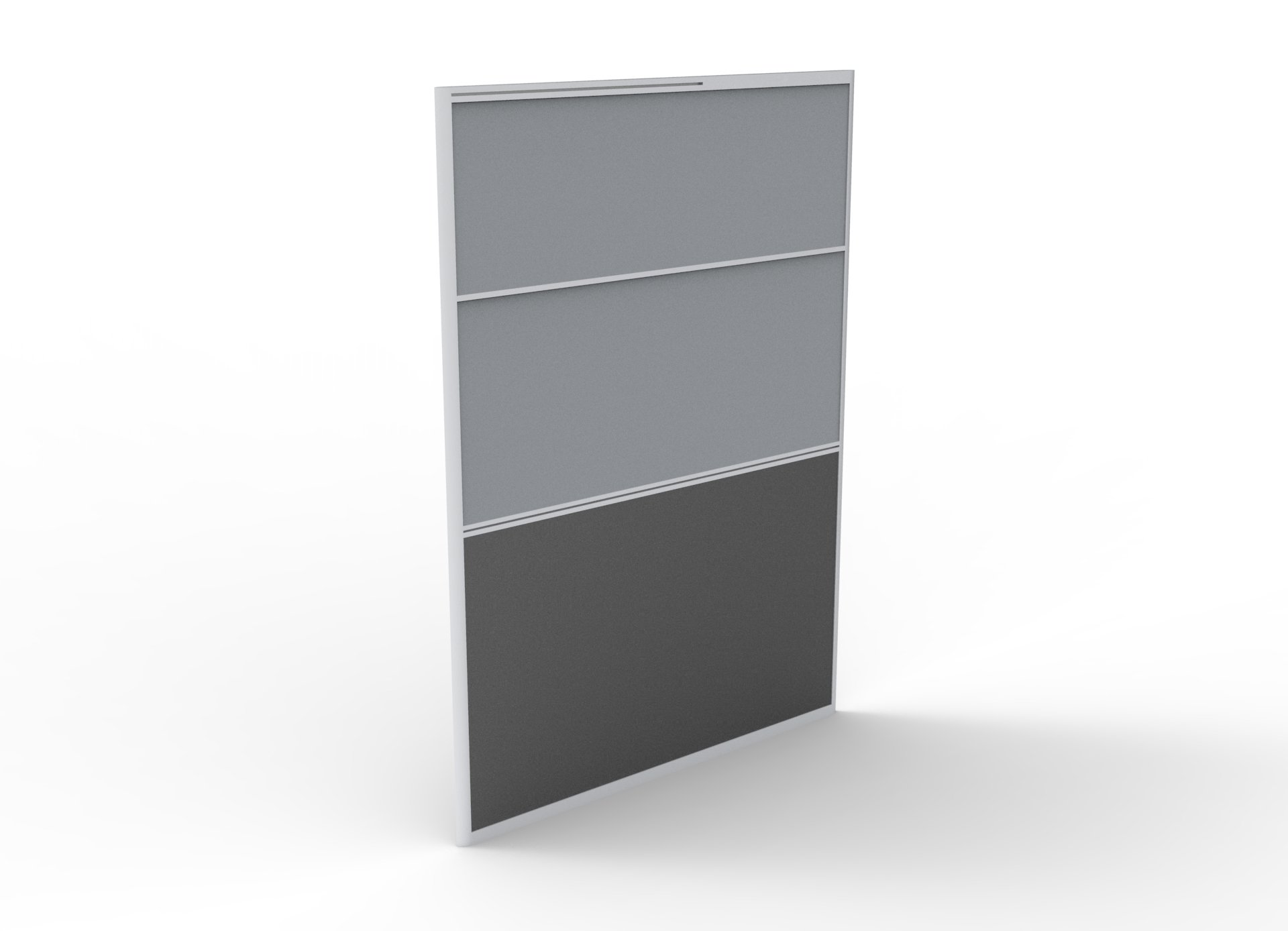 Rapidline 30mm Rapid Span Desk Screen – 1200W x 1650H x 30T – Grey Upholstery
