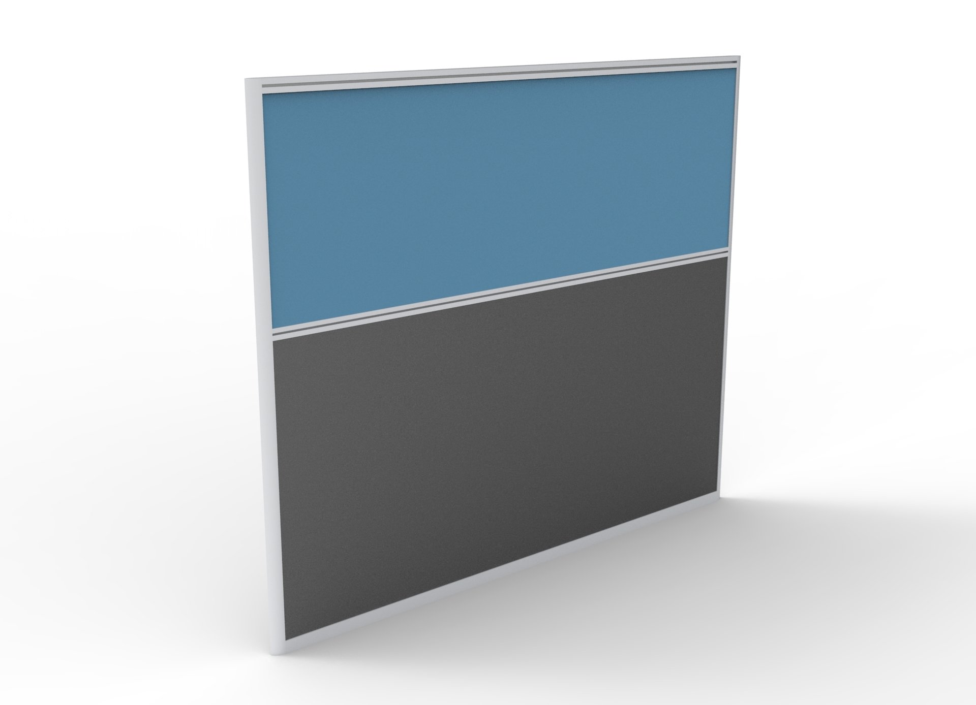Rapidline 30mm Rapid Span Desk Screen – 1500W x 1250H x 30T – Blue Upholstery