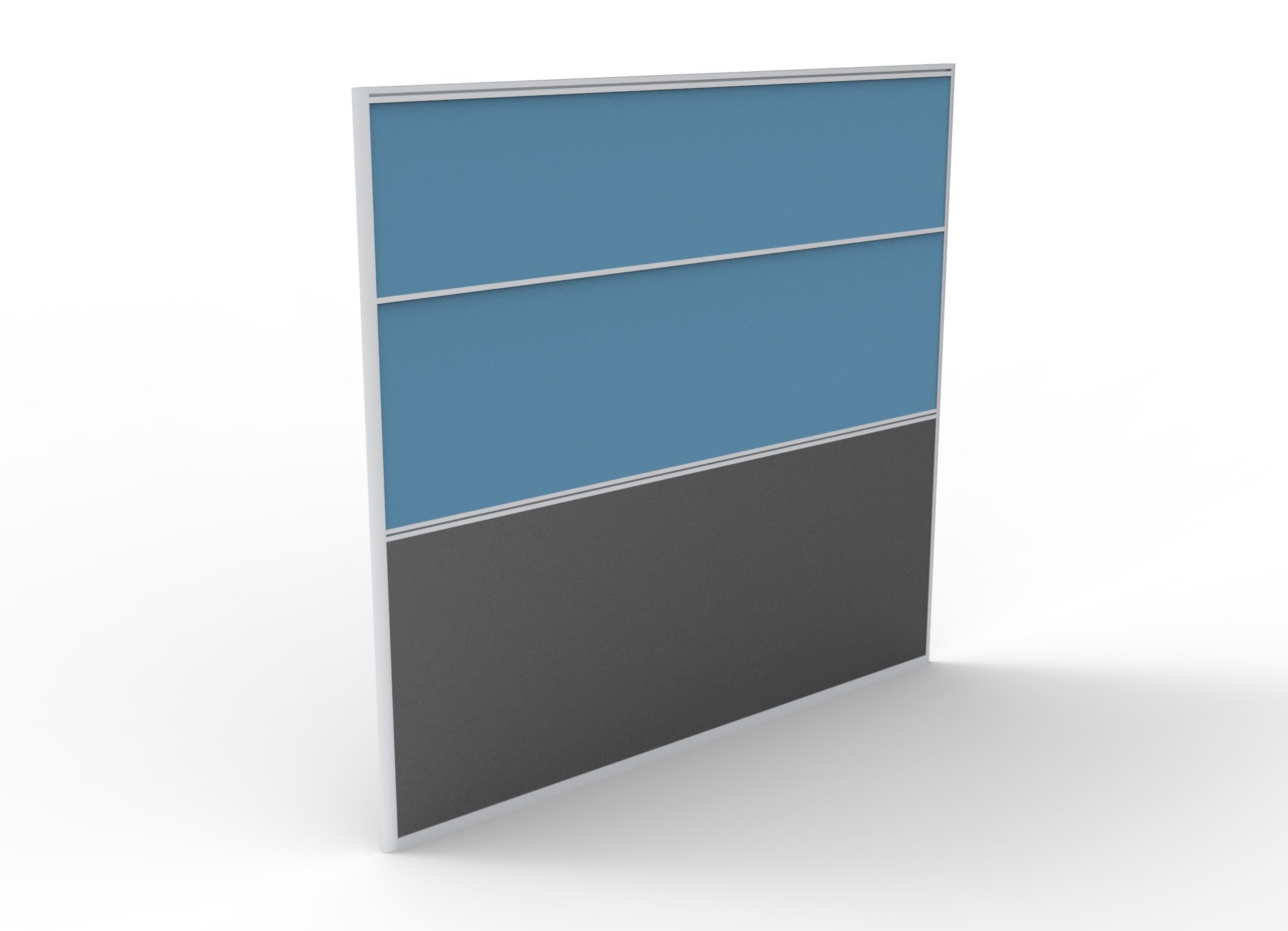 Rapidline 30mm Rapid Span Desk Screen – 1800mm W × 1650mm H × 30mm T – Blue Upholstery