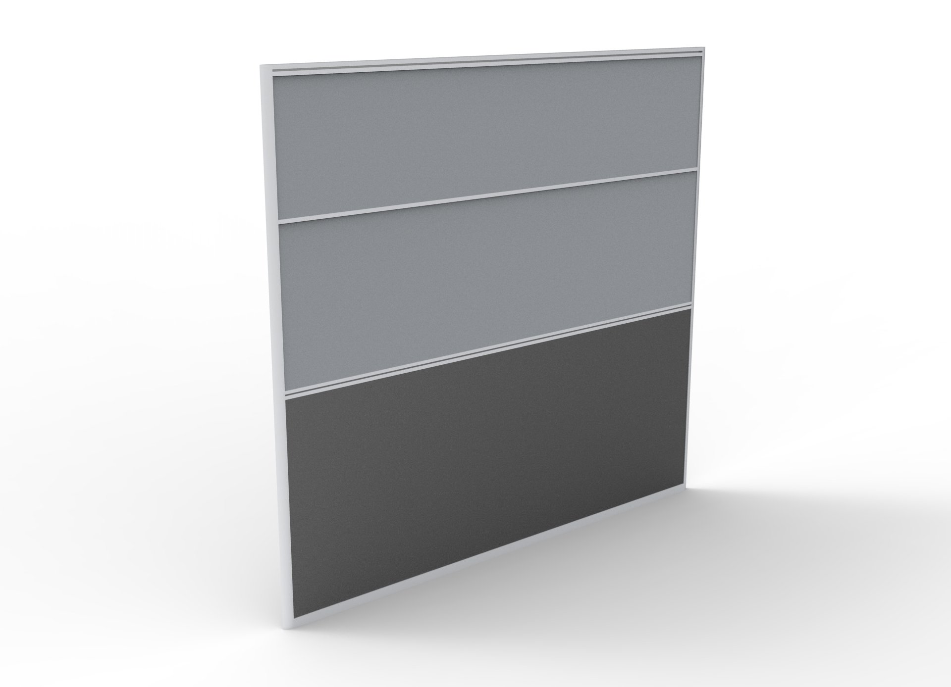 Rapidline 30mm Rapid Span Desk Screen – 1800mm W × 1650mm H × 30mm T – Grey Upholstery