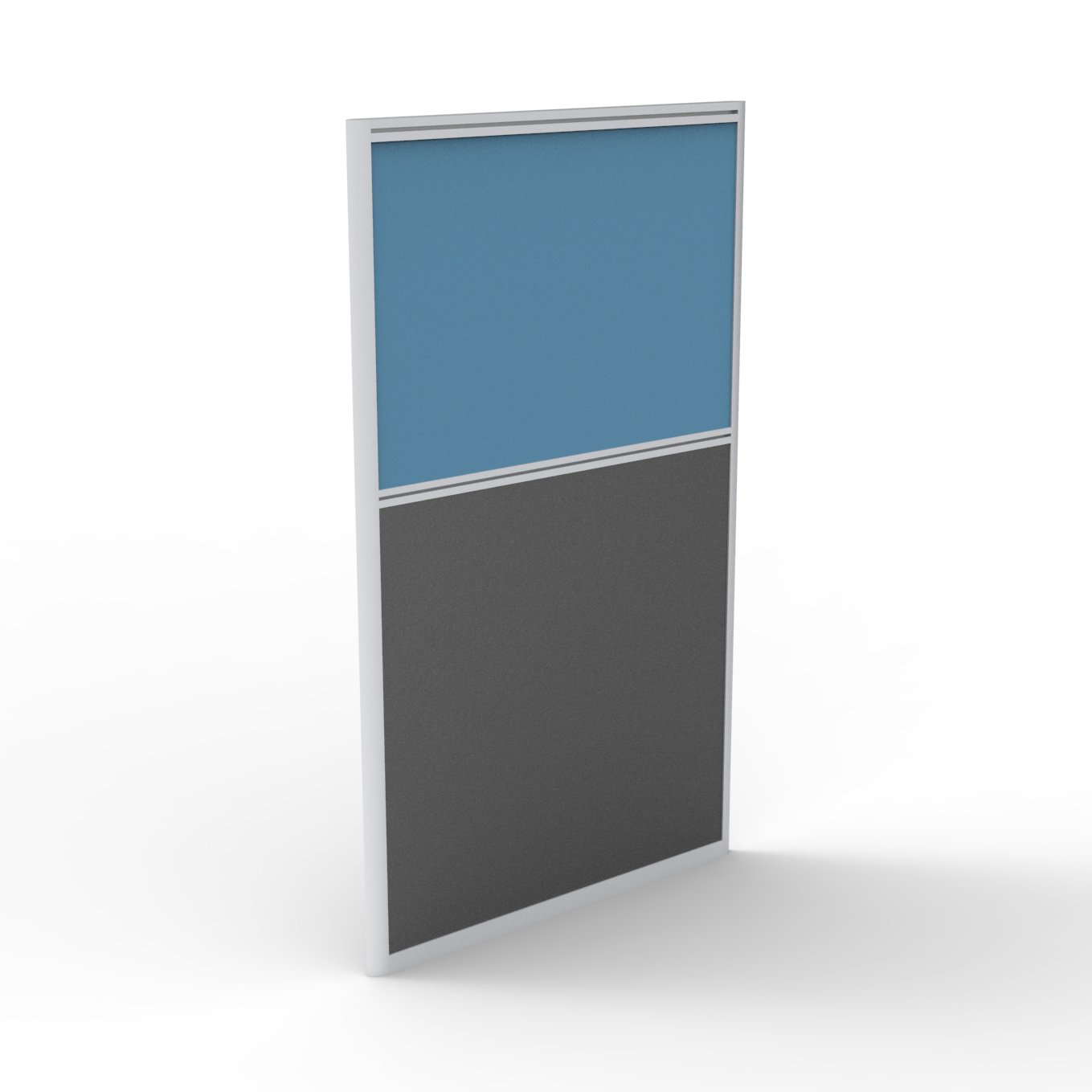 Rapidline 30mm Rapid Span Desk Screen – 750mm W × 1250mm H × 30mm T – Blue Upholstery