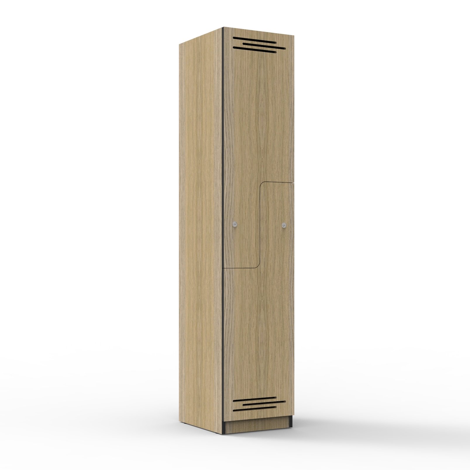 Rapidline 2-Door Step-Door Melamine Locker – Natural Oak