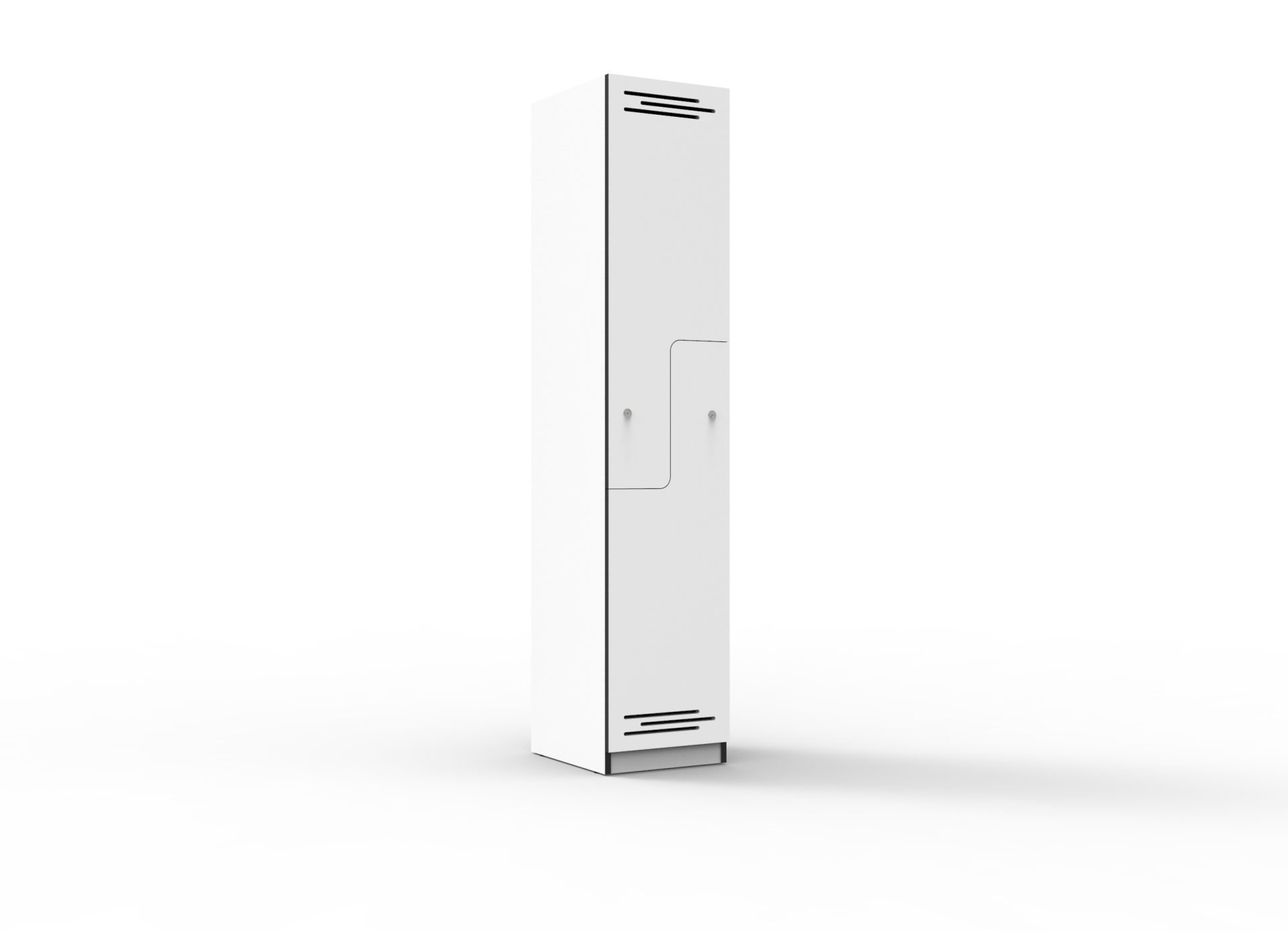 Rapidline 2-Door Step-Door Melamine Locker – Natural White