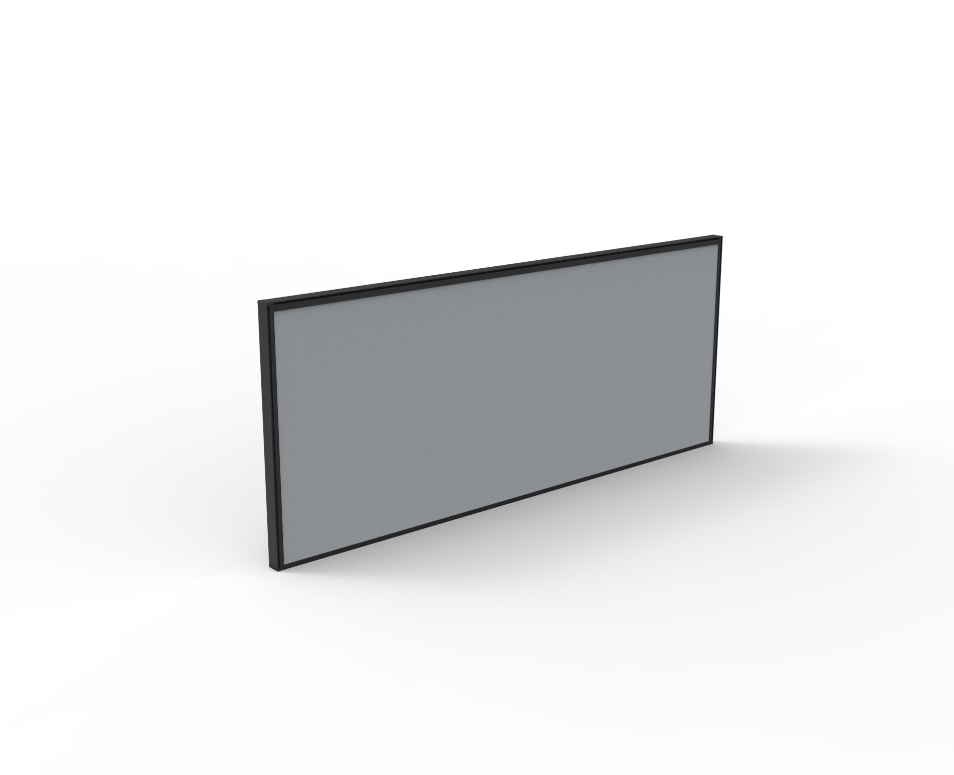 Shush30 Slimline Desk Screen 1200×495mm – Grey Fabric, Black Frame (SHS1204 GR/BK)