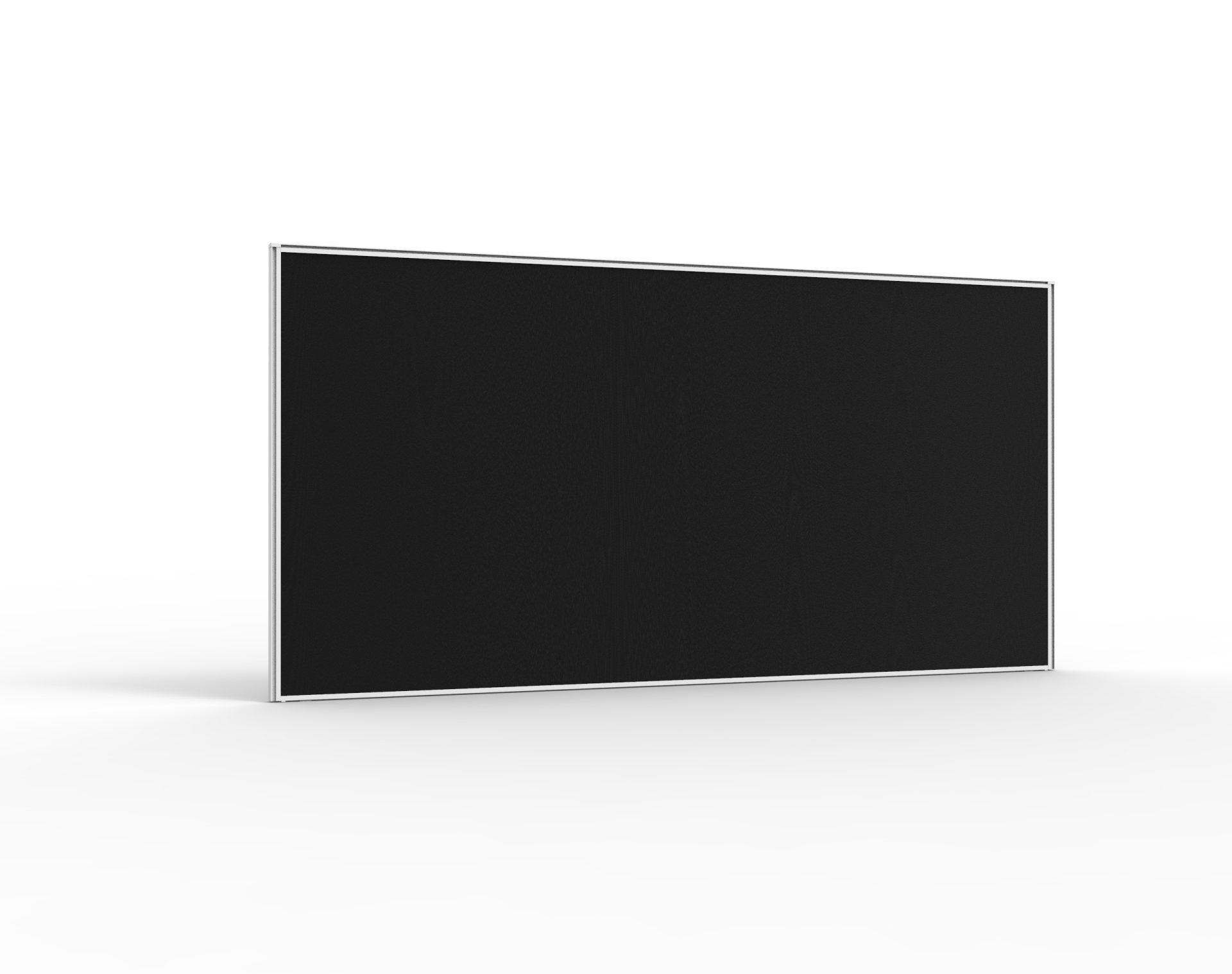 Rapidline SHUSH30 Desk Screen 1200W x 900H x 30T – Black Fabric, White Powder Coat Frame