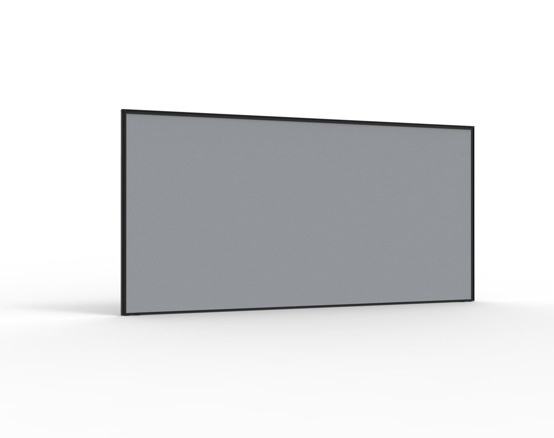 Rapidline SHUSH30 Desk Screen | 1500W × 900H × 30T mm | Grey Fabric, Black Powder Coat Frame