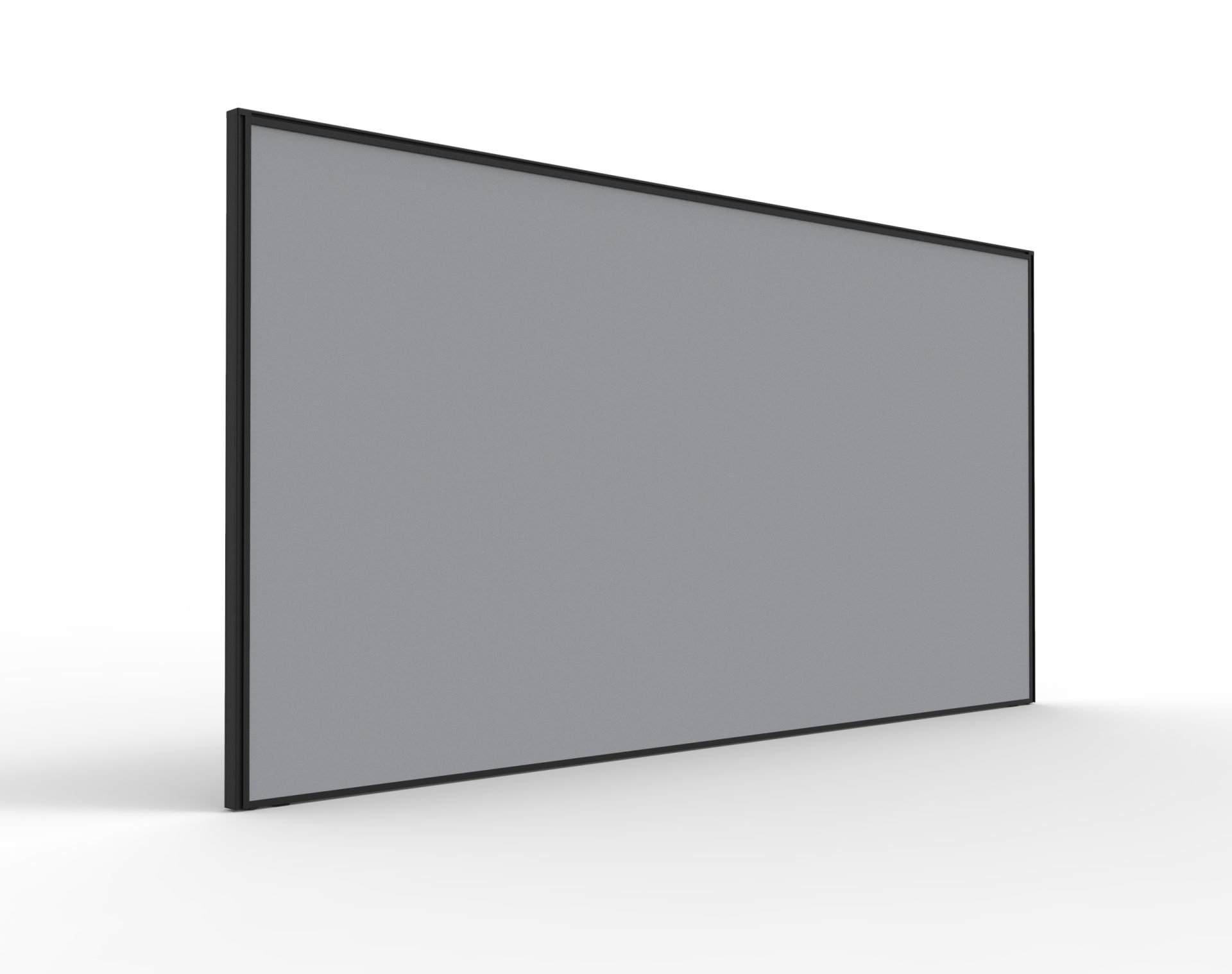 Rapidline Shush30 Desk Screen | 1800W x 900H x 30T mm | Grey Fabric, Black Powder Coat Frame