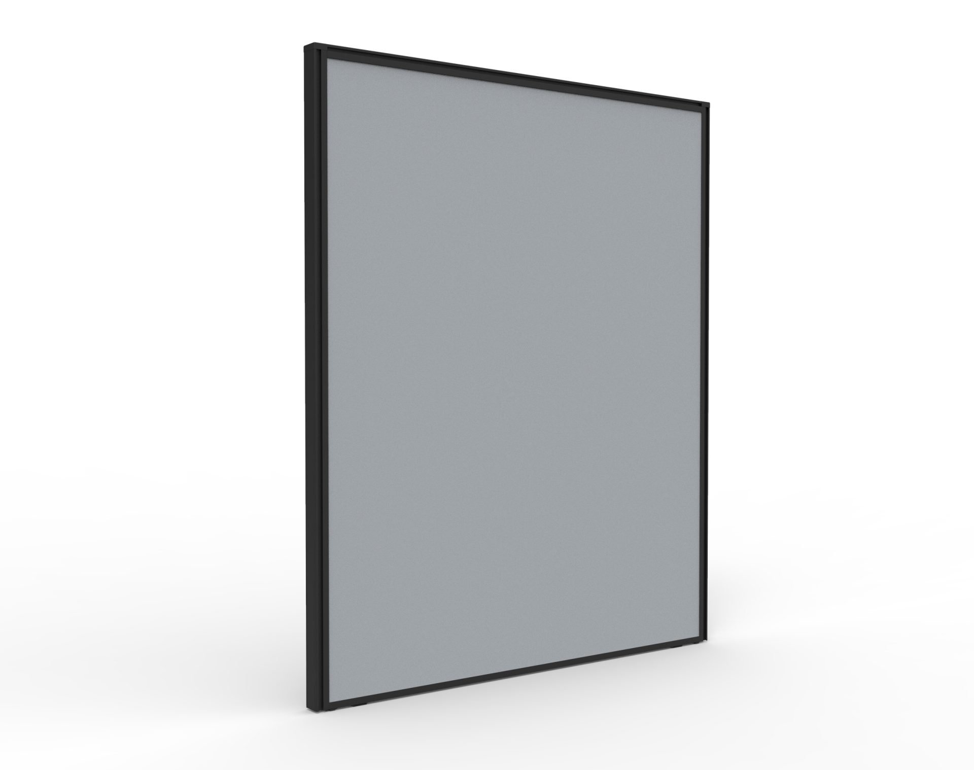 Rapidline SHUSH30 Slimline Desk Screen – 750W x 900H x 30T, Grey Fabric with Black Frame