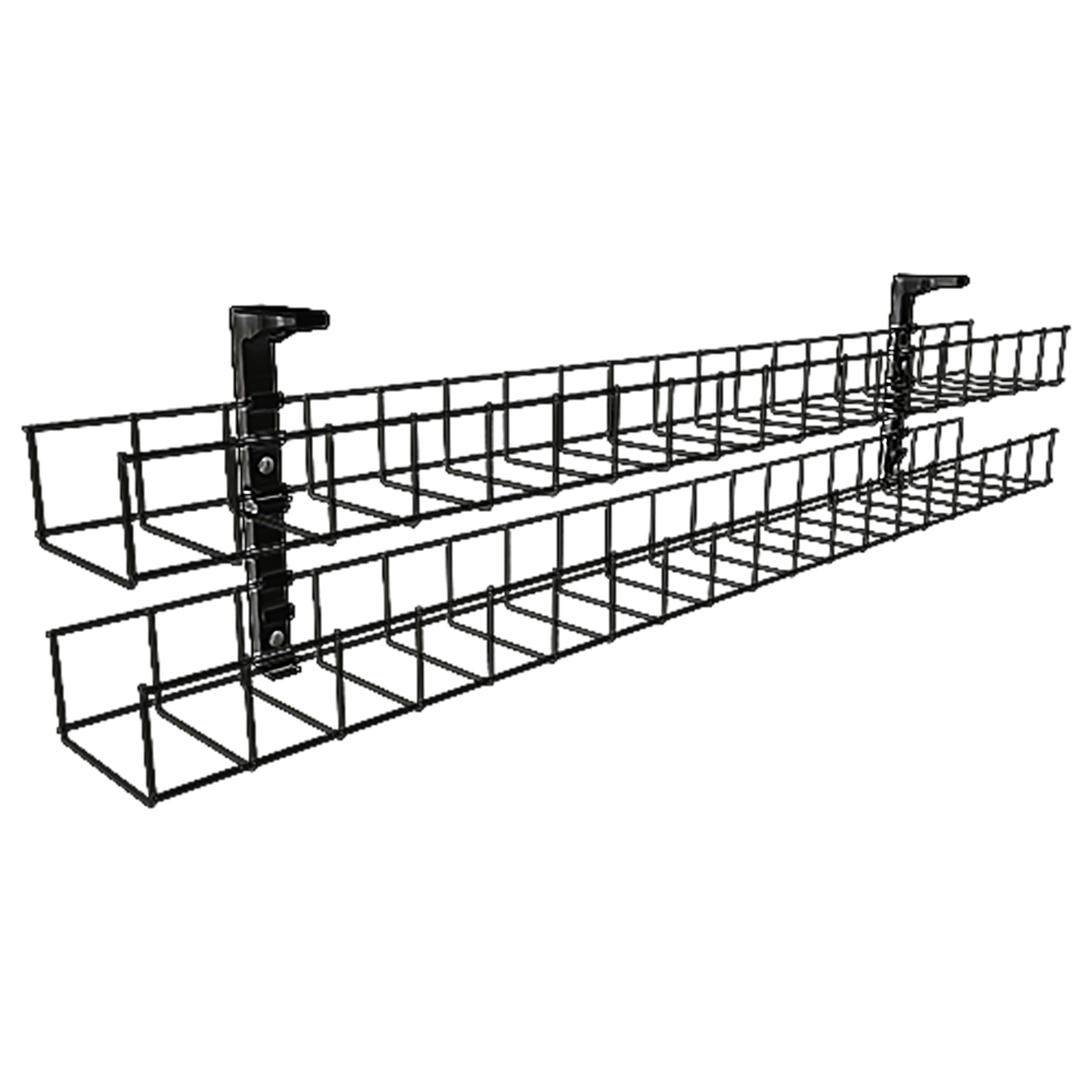 RAPIDLINE Rapid Wiring Dual-Tier Cable Basket – Black, 1250mm (Power + Data)