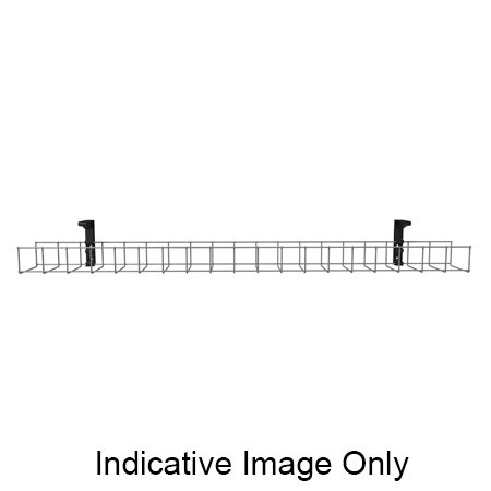 Rapidline Single Tier Cable Basket – Black, 2050mm Wide, CMS Tag Lead, Power Only