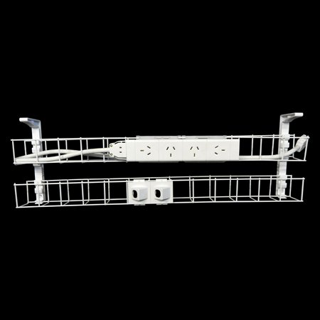 Rapidline Dual Tier Cable Basket | 4x GPO + 2x Data | 1250mm | White