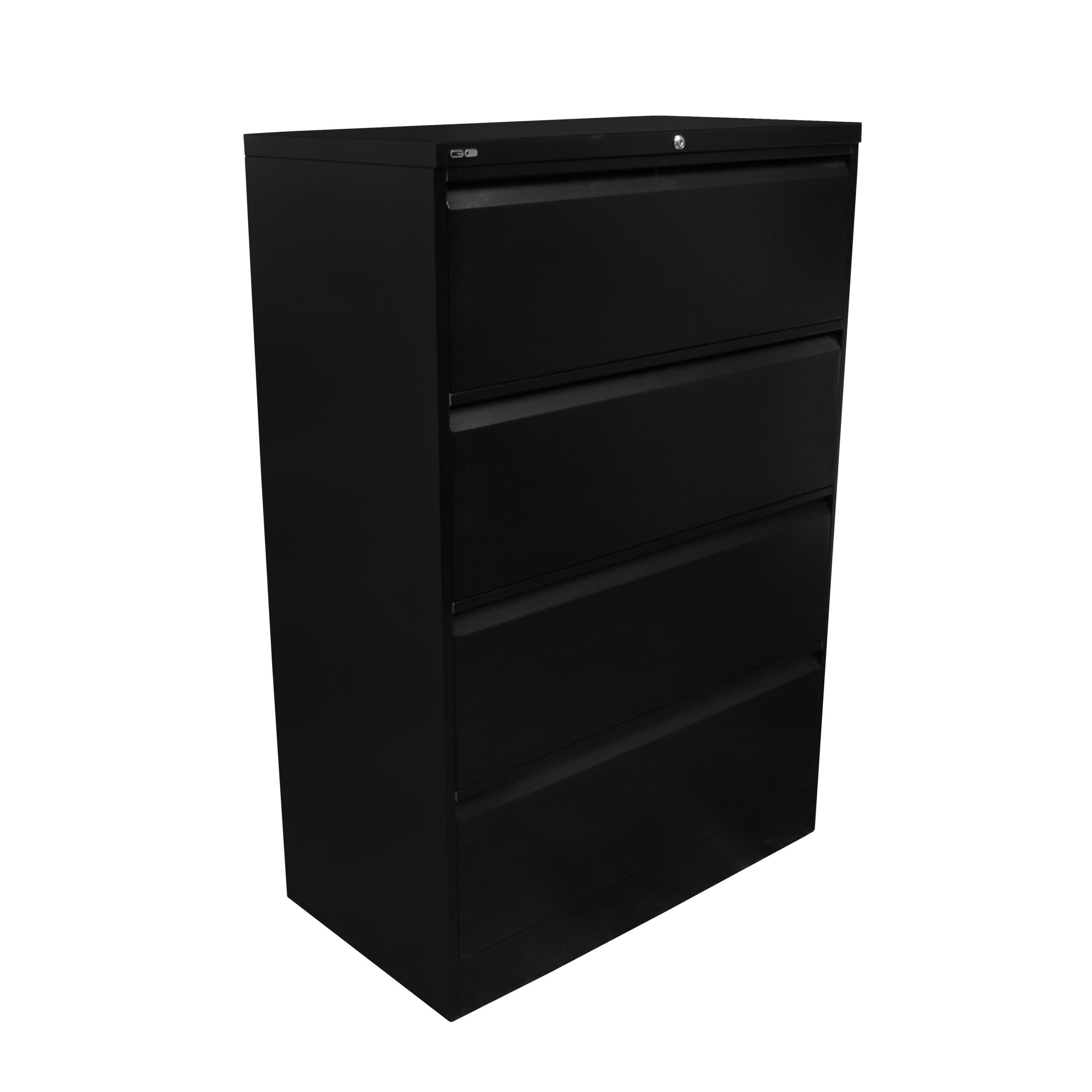RAPIDLINE Go Lateral Filing Cabinet – 4 Drawer, Black Satin