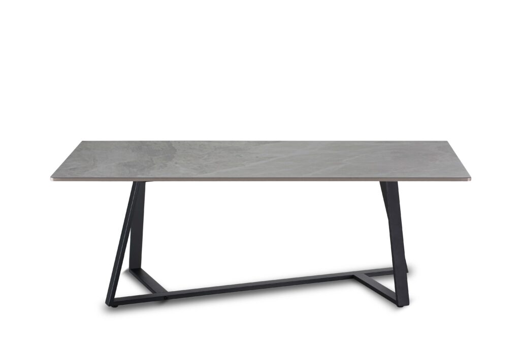 Piedra Coffee Table – Grey Carrara Marble Top, Black Steel Frame | Rapidline