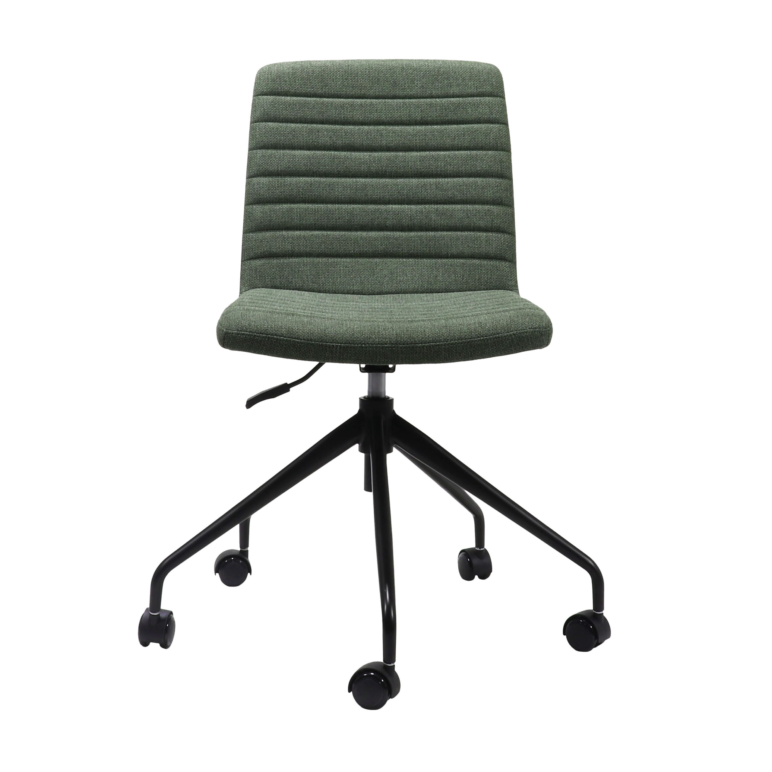 Rapidline Pixel Swivel Chair – Olive Fabric Seat, Black Base | No Arms