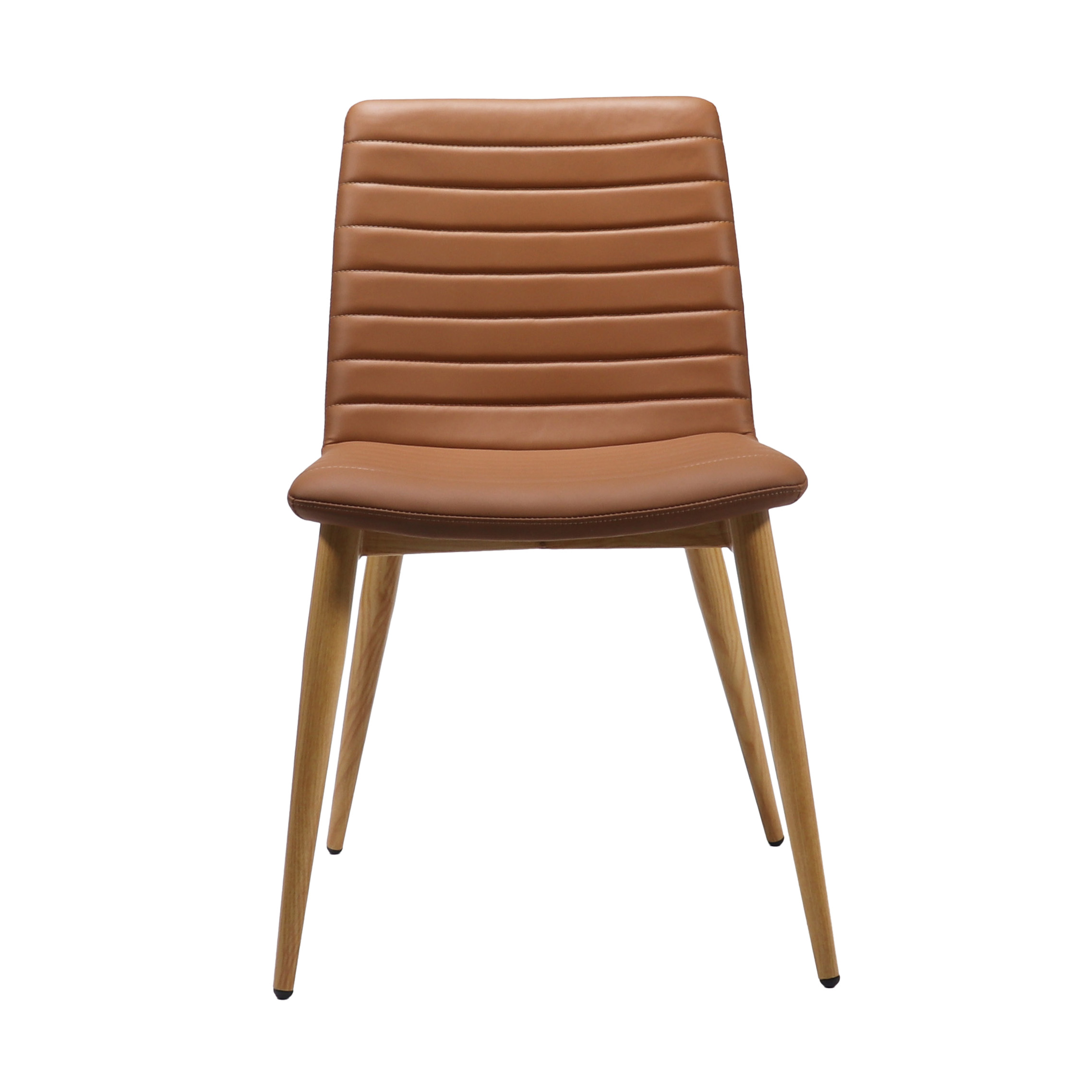 Rapidline Pixel 4-Leg Chair – Amber PU Seat / Timber Look Powdercoat Base