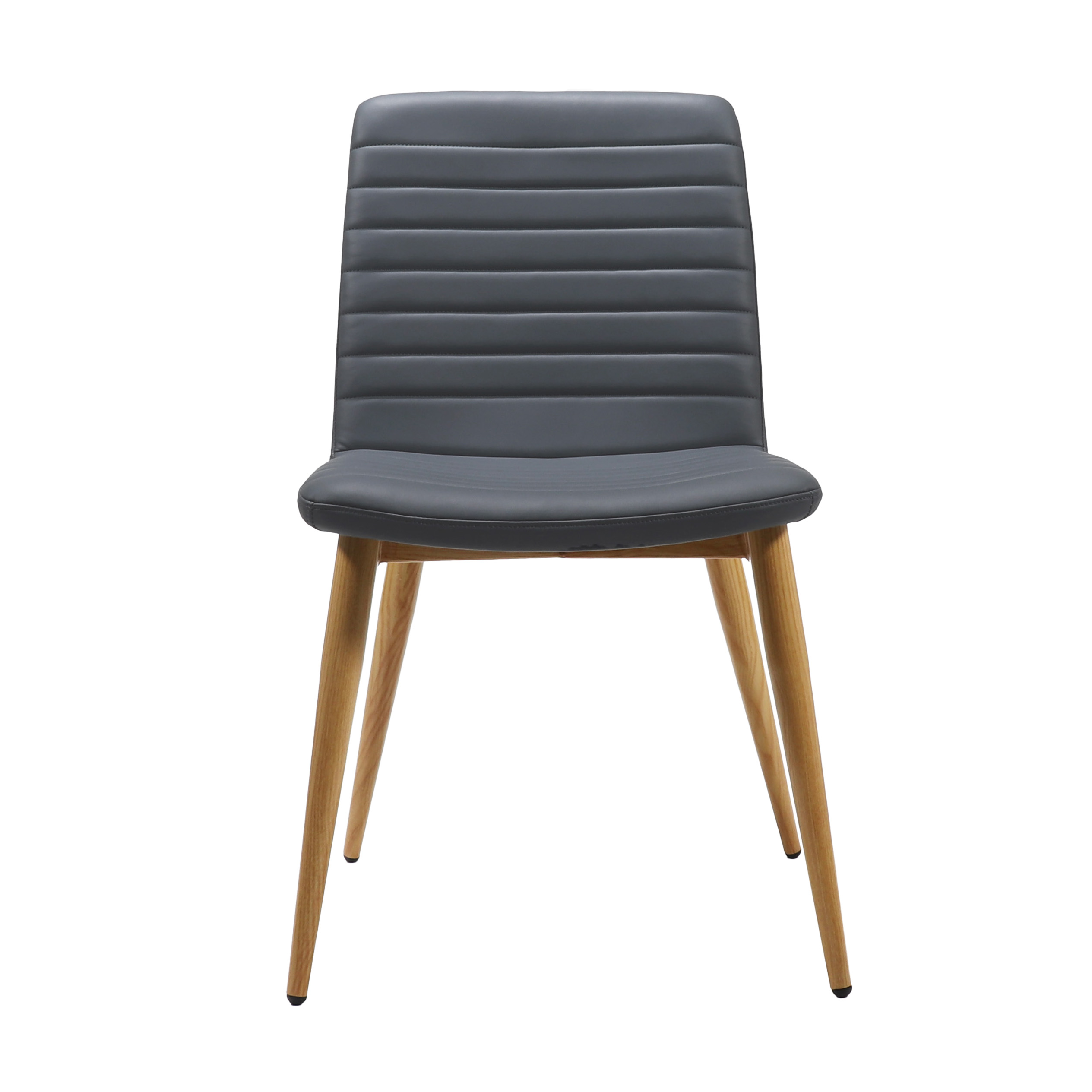 Rapidline Pixel 4-Leg Chair – French Navy PU Seat / Timber Look Powdercoat Base