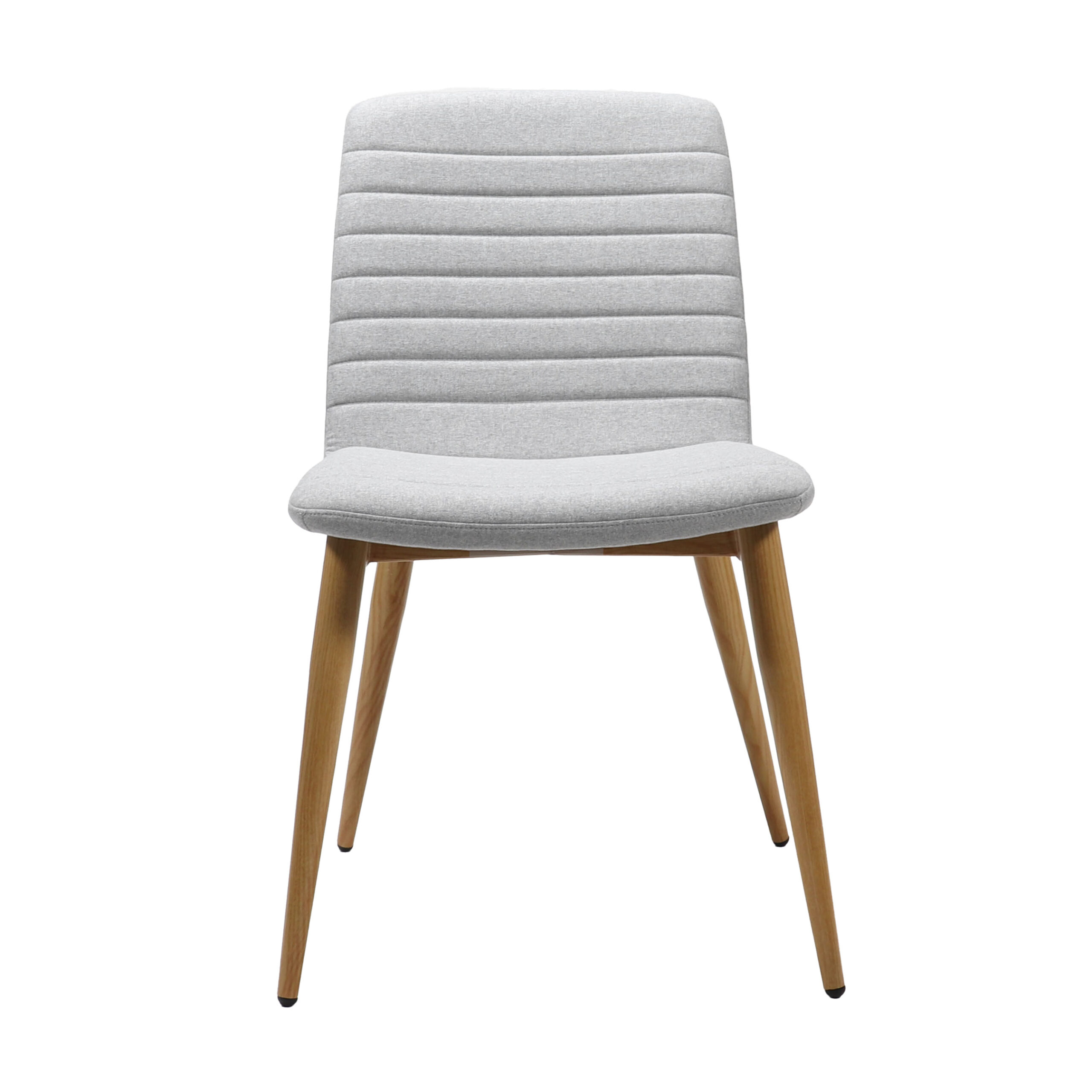 Pixel 4 Leg Visitor Chair – Light Grey Fabric, Timber-Look Base | Rapidline