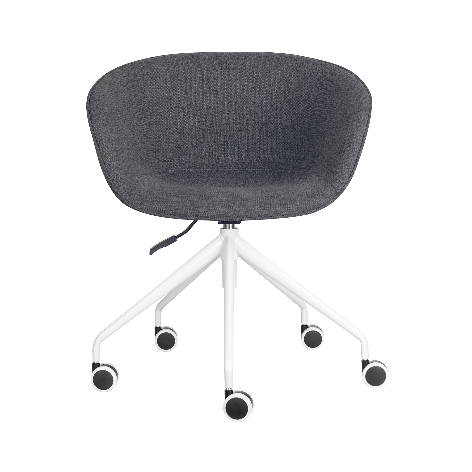 Pixel Tub Chair on 5-Star Base – Charcoal Fabric, White PFC | Rapidline