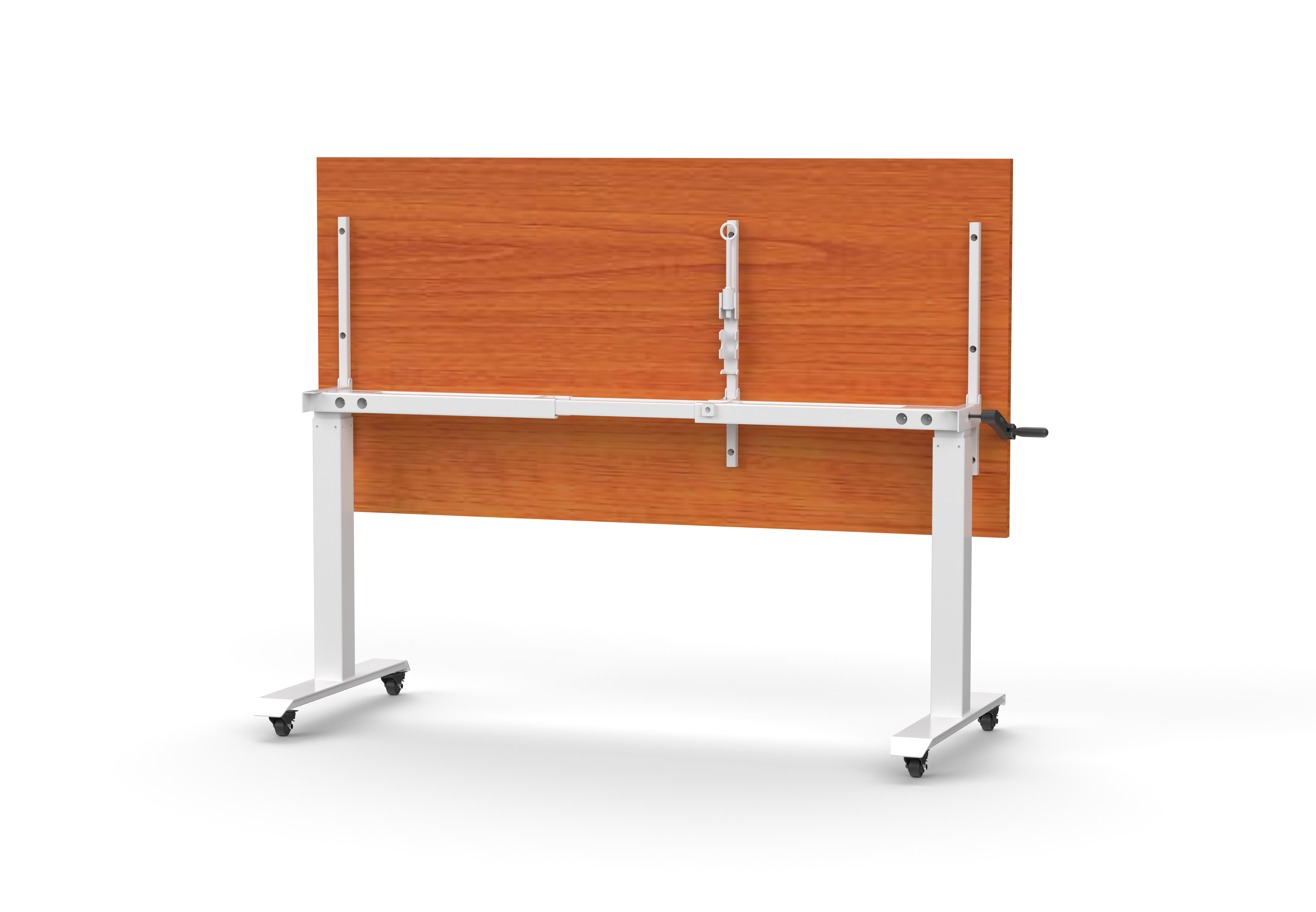 Rapidline Boost Crank Flip Top Table – Cherry Top / White PFC Base | 1500 x 750mm