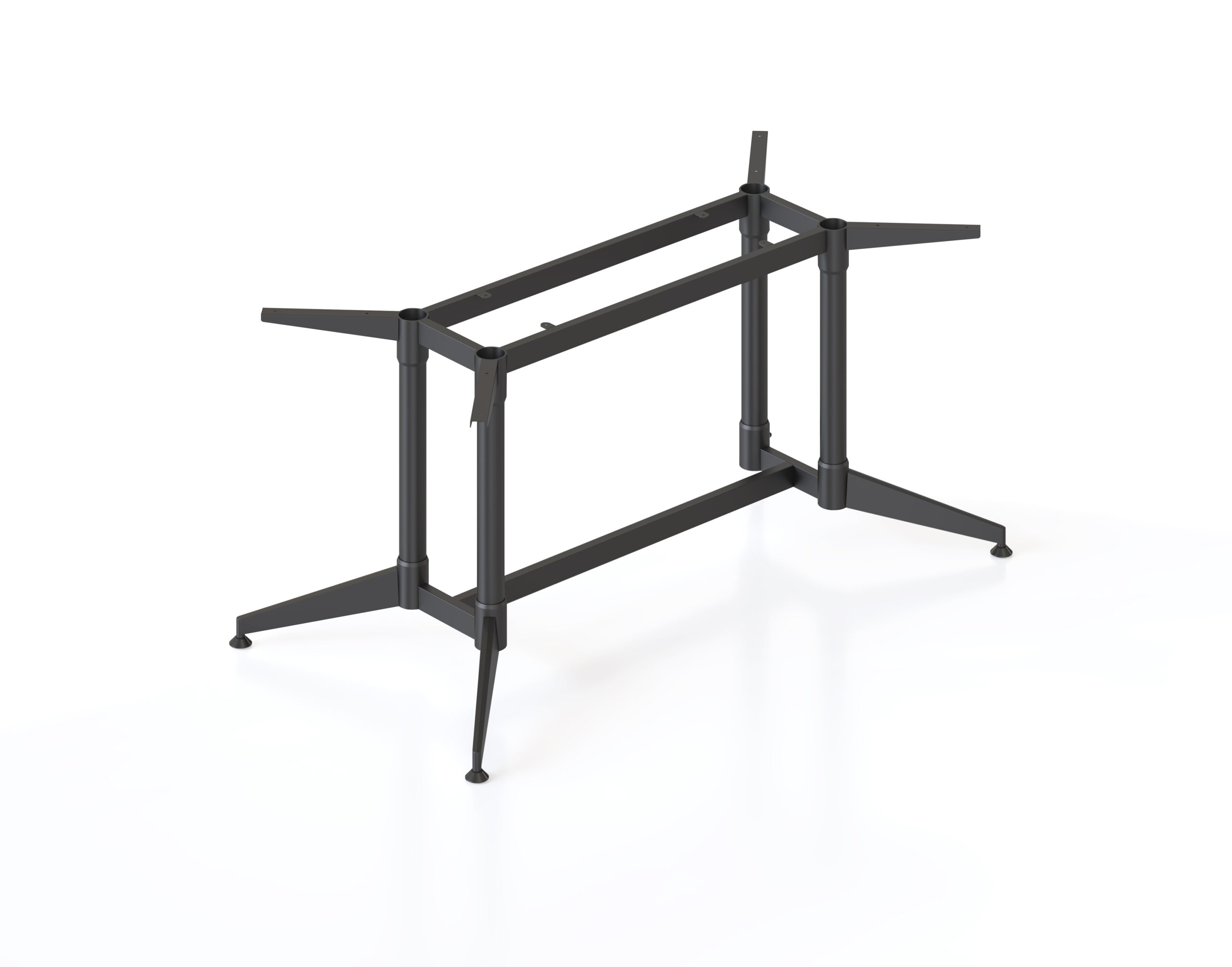 Rapidline Typhoon Meeting Table Frame – 1438mm W x 688mm D x 725mm H | Black Powder Coated