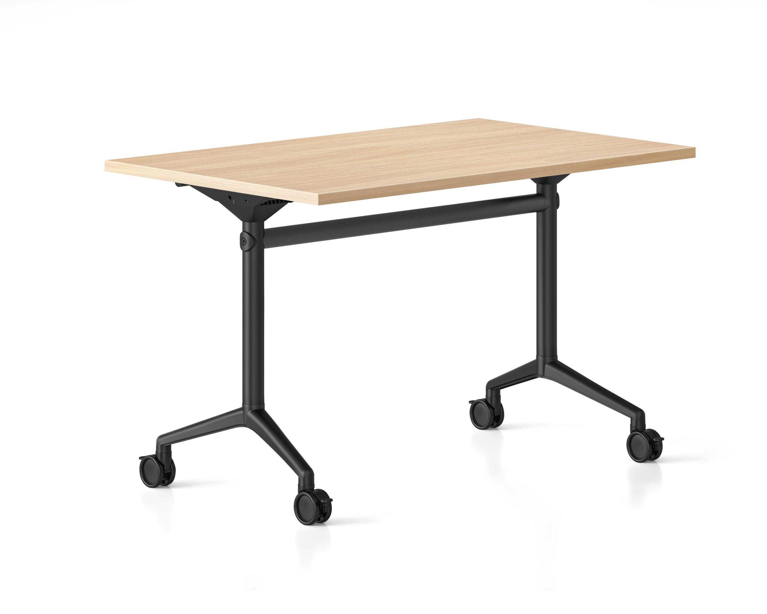 Typhoon Flip Top Table – Natural Oak Top, Black Frame (1200mm × 600mm)