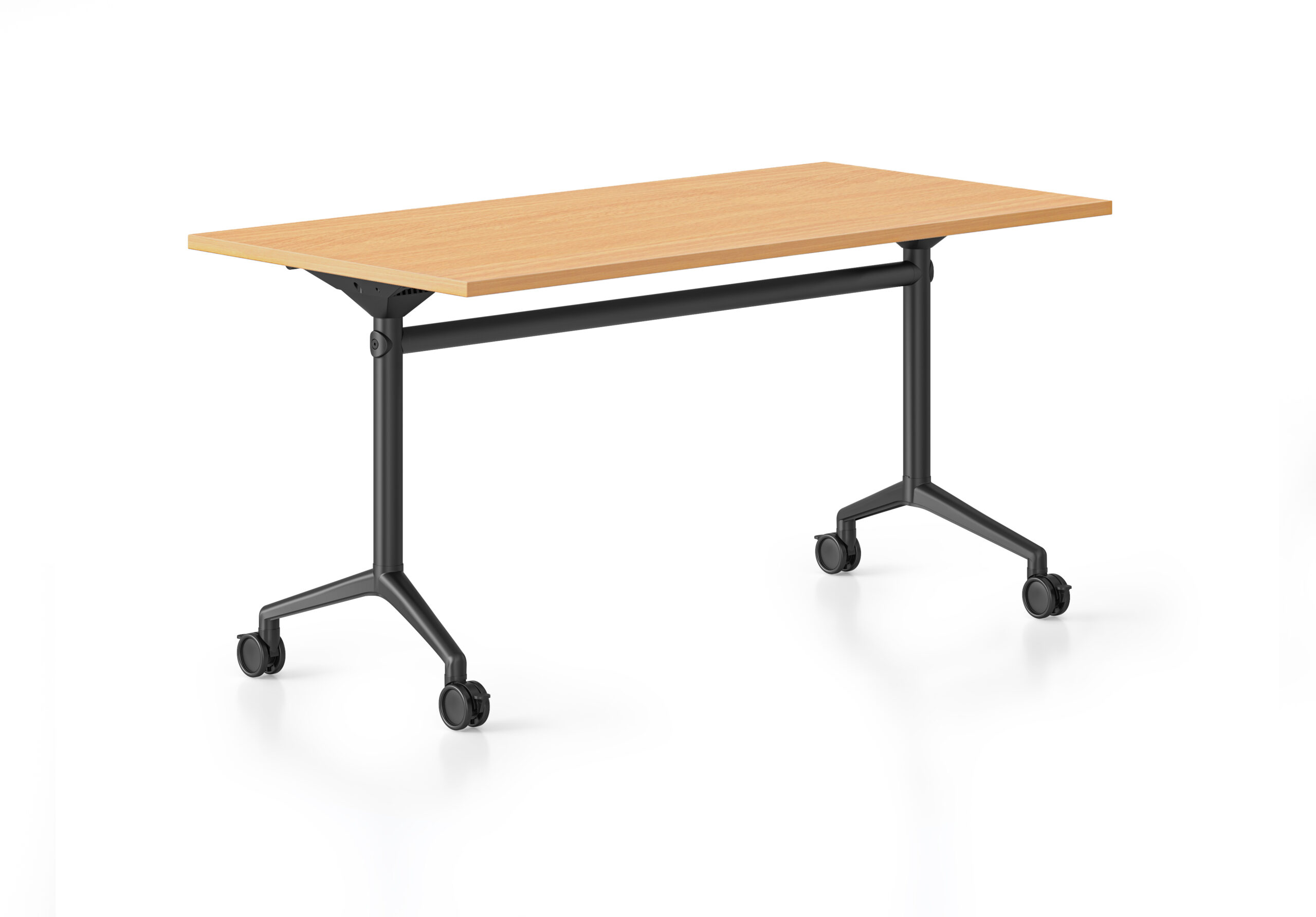 Rapidline Typhoon Flip Top Table – 1800mm x 750mm, Beech Top, Black Frame