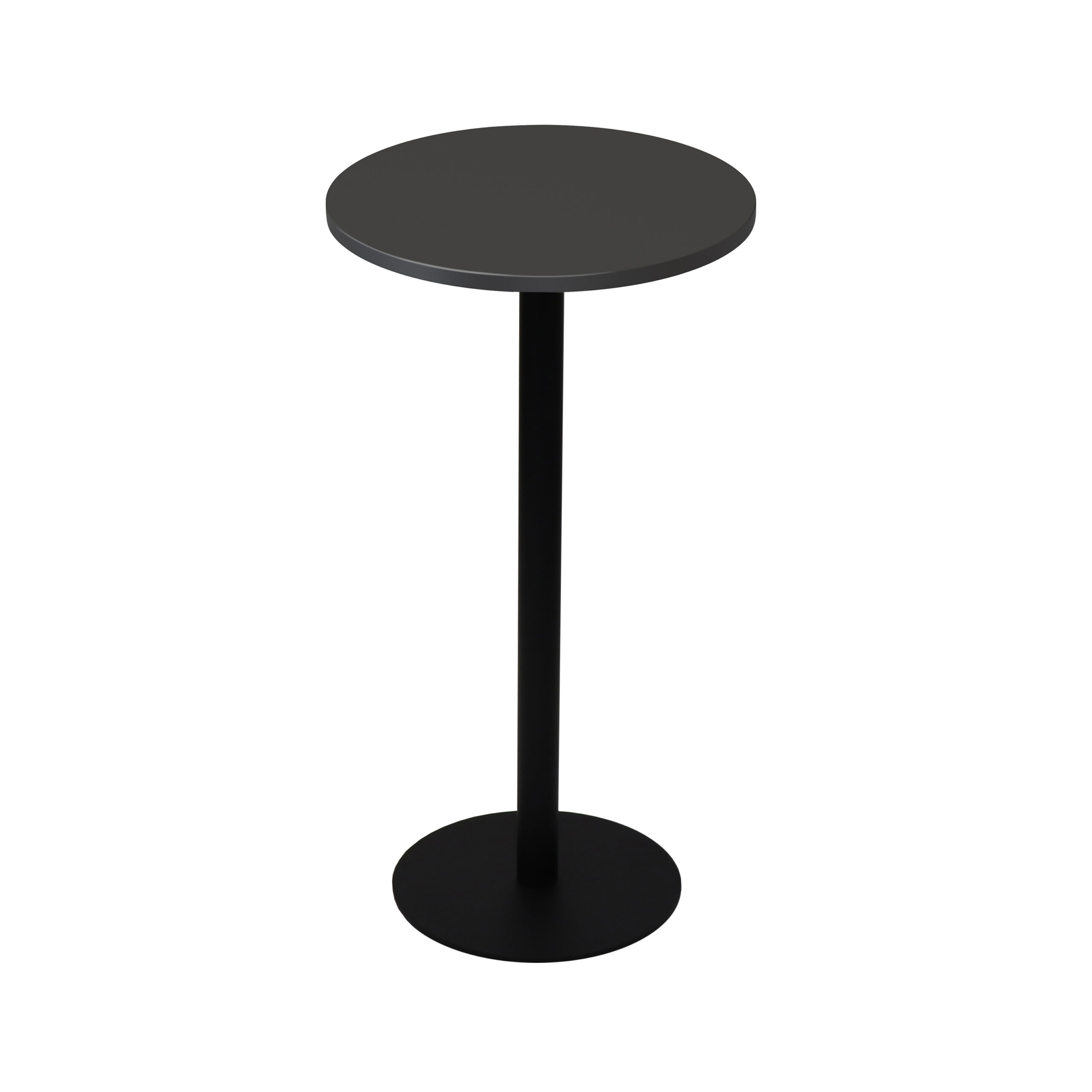Rapidline Estilo Round Dry Bar Table – Black Top, Black Base (600mm Dia)