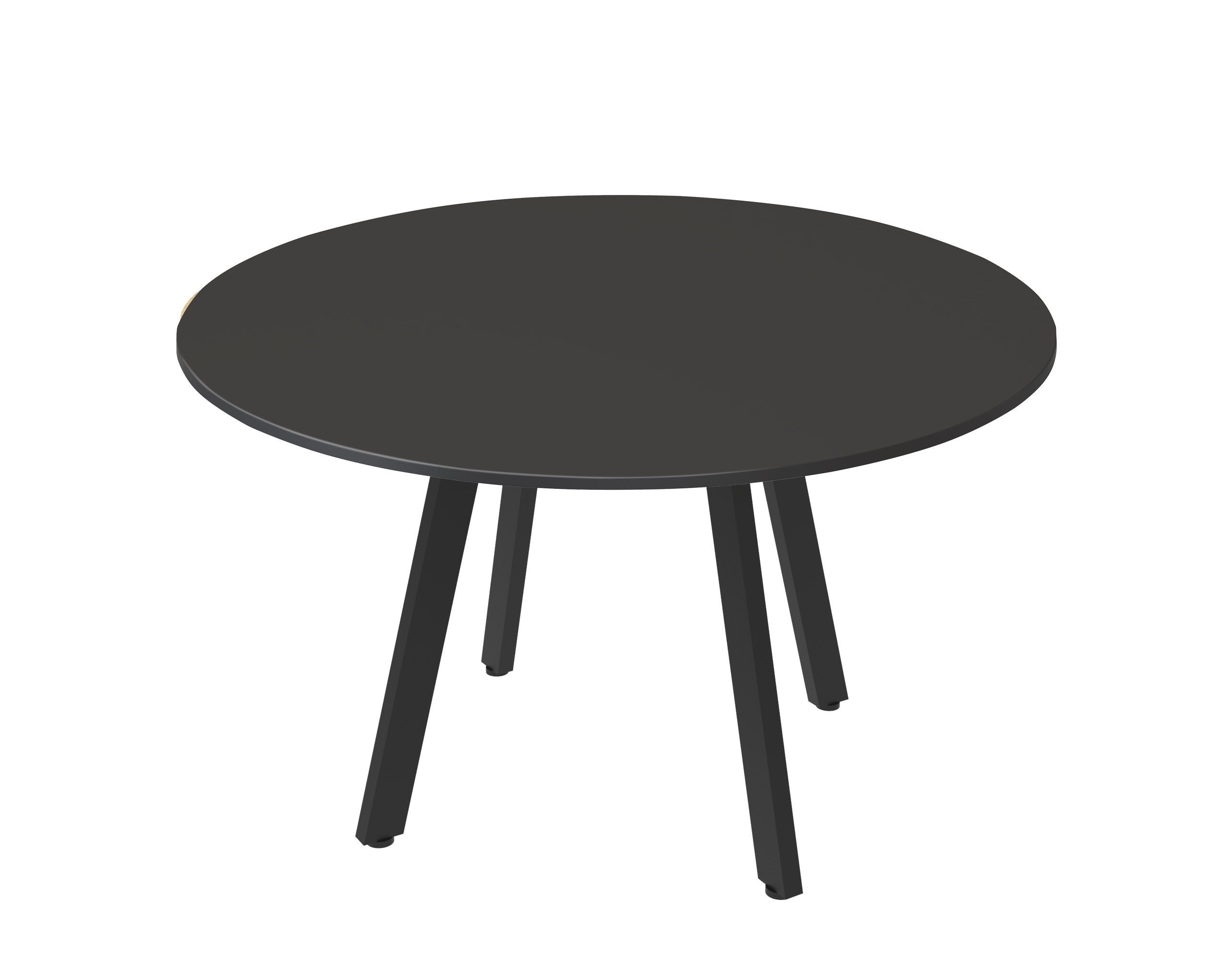 RAPIDLINE Eternity Round Meeting Table – 1200mm Dia | Black Top & Black Base