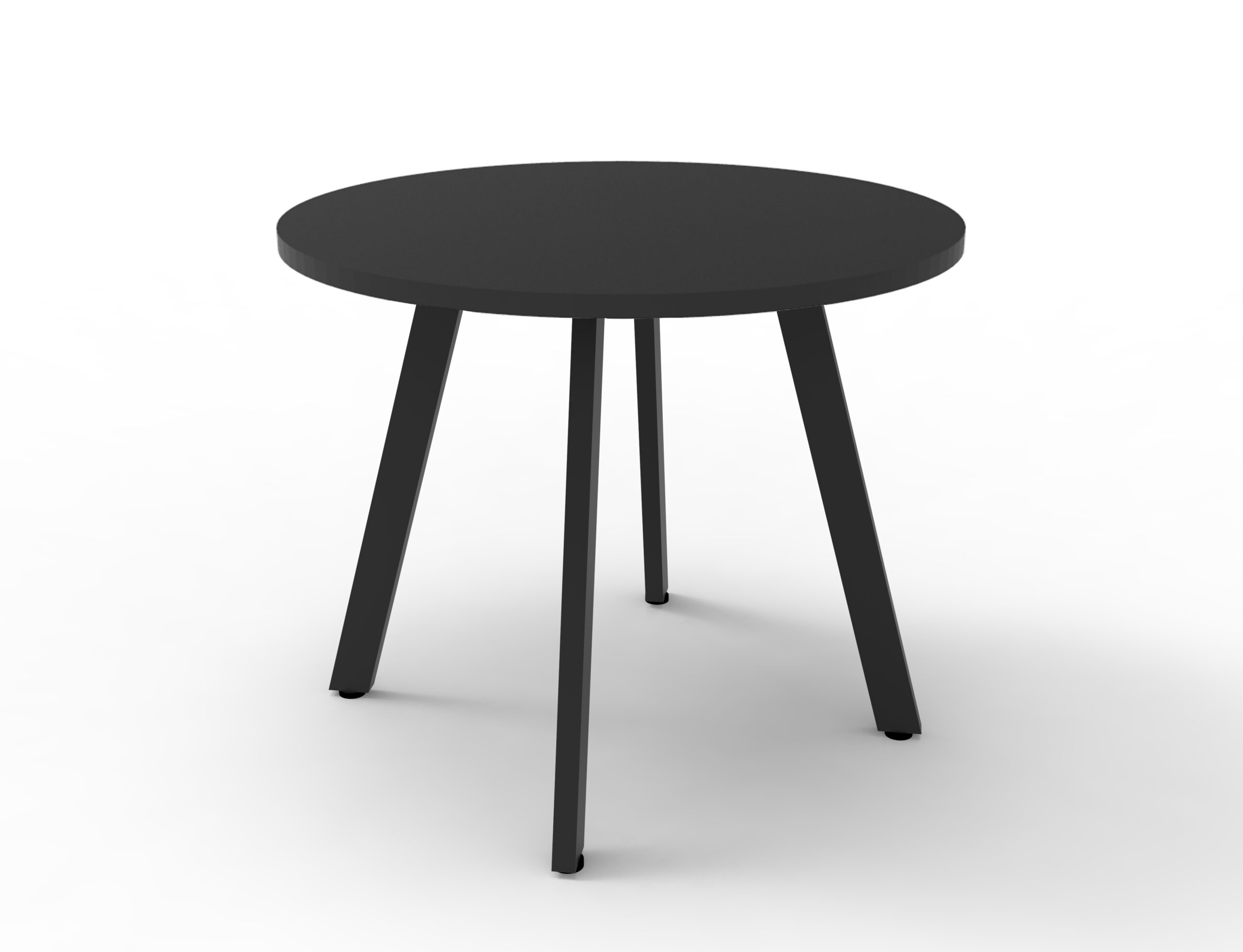 Rapidline Eternity Round Meeting Table – 900mm Dia, Black Top, Black Base
