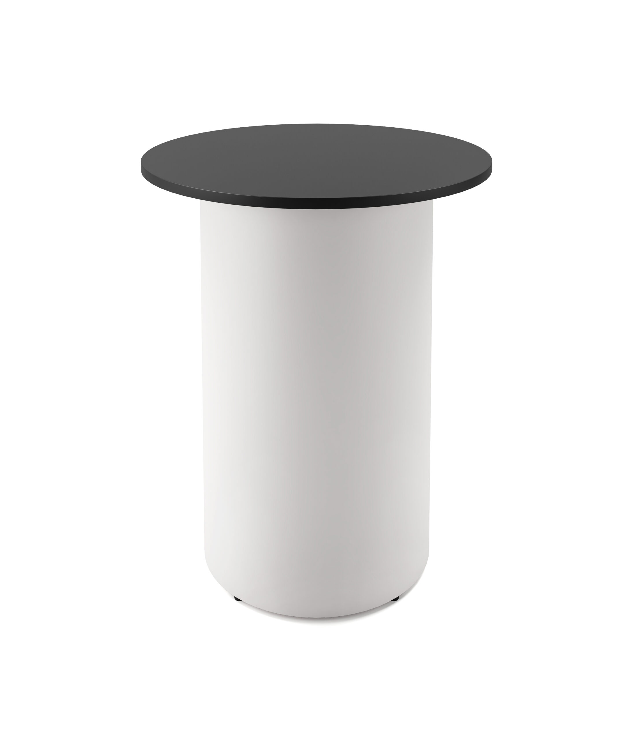Rapidline Drum Base High Bar Table | 900mm Dia x 1050mm H | Black Top / White Powdercoat Base