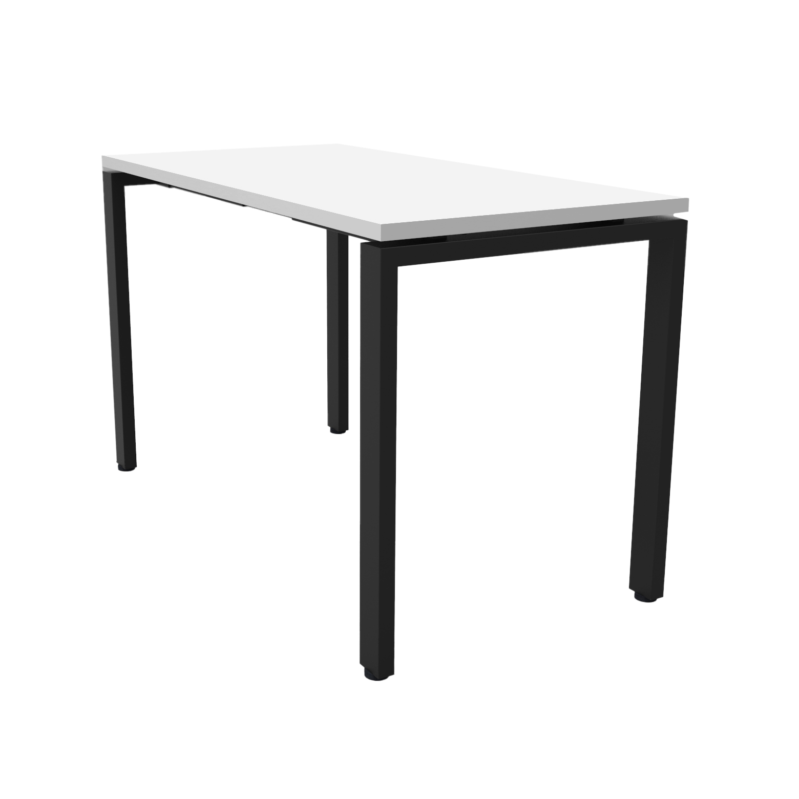 Rapidline Deluxe Profile Steel Frame Table – 1200 x 600mm, Natural White Top, Black P/FC Underframe